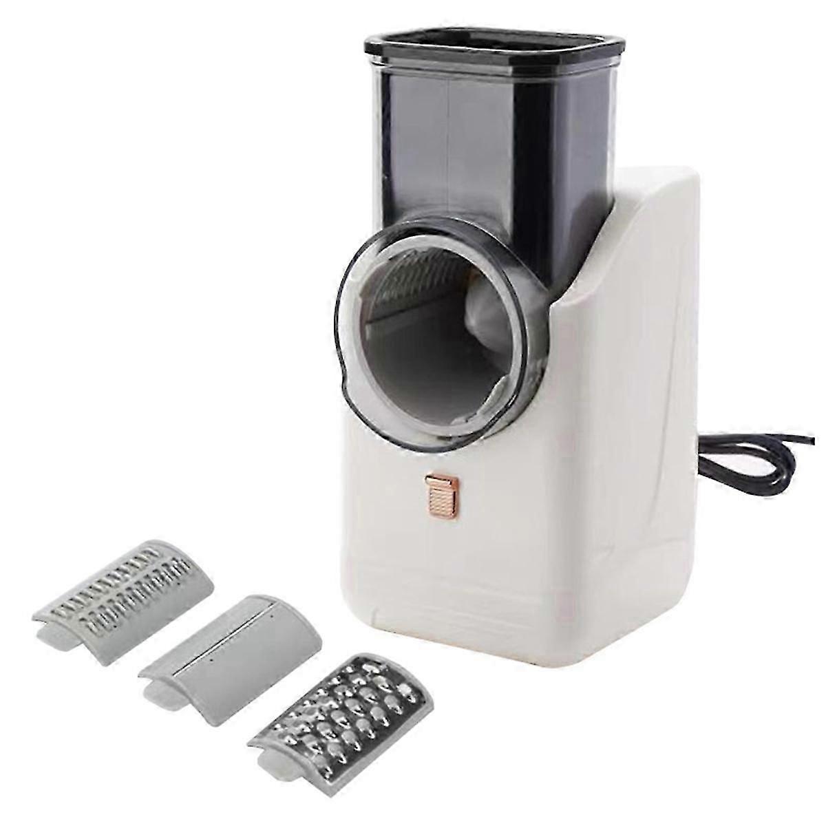 Electric grater for cheese and vegetables with multi-functional kitchen use