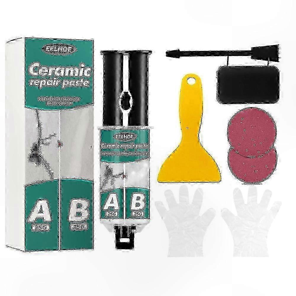 White Bathtub Repair Kit for Fixing Cracks and Scratches on Tubs, Tiles, Sinks, and Shower Trays with High-Quality Refinishing Paste