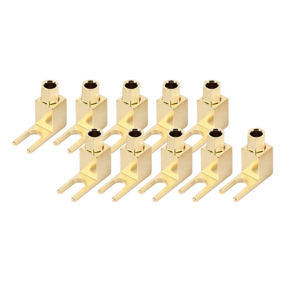 10PCS Banana Connectors Gold Plated Speaker Audio Amplifier Connector