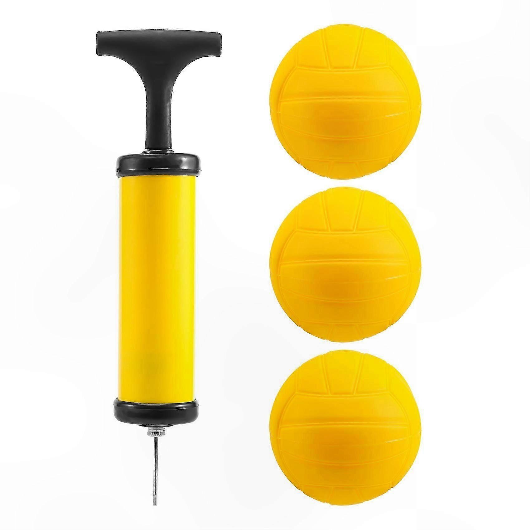 Replaceable Roundnet Balls for Mini Volleyball Games 3-Pack with Pump Included for Competitive Play