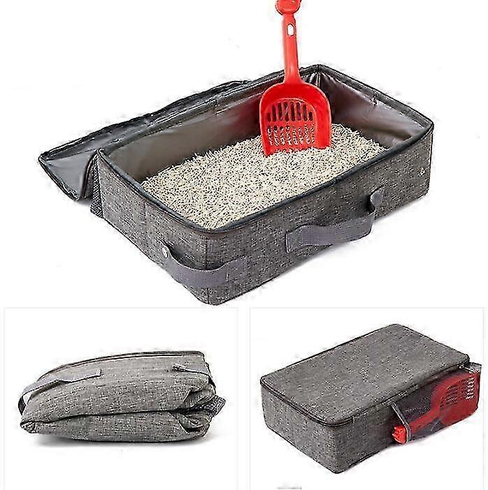 Large Portable Cat Litter Box With Leak-proof Zipper Cover