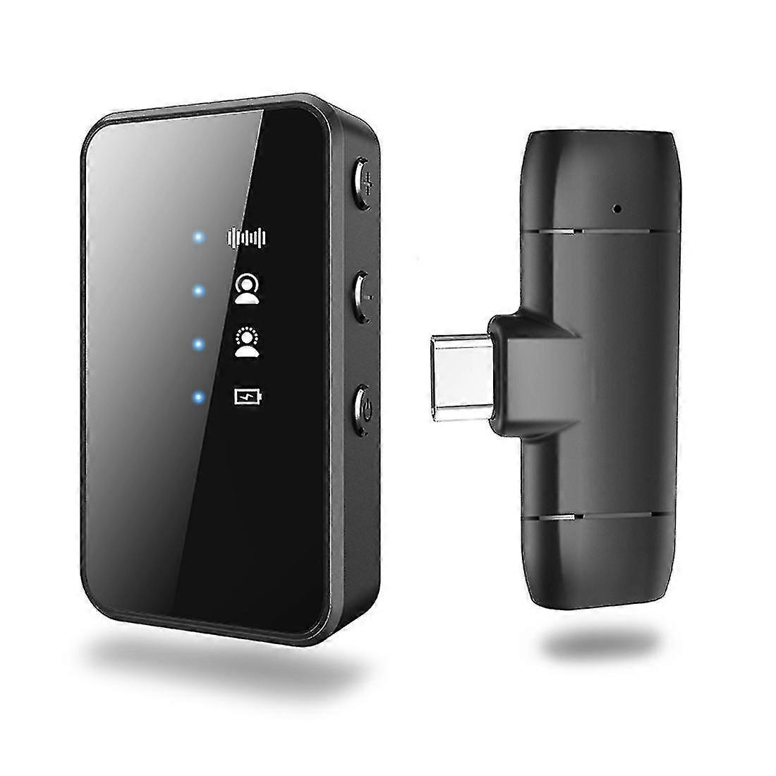 Wireless lavalier microphone with transmitter and receiver, 360 high-sensitivity omnidirectional pickup