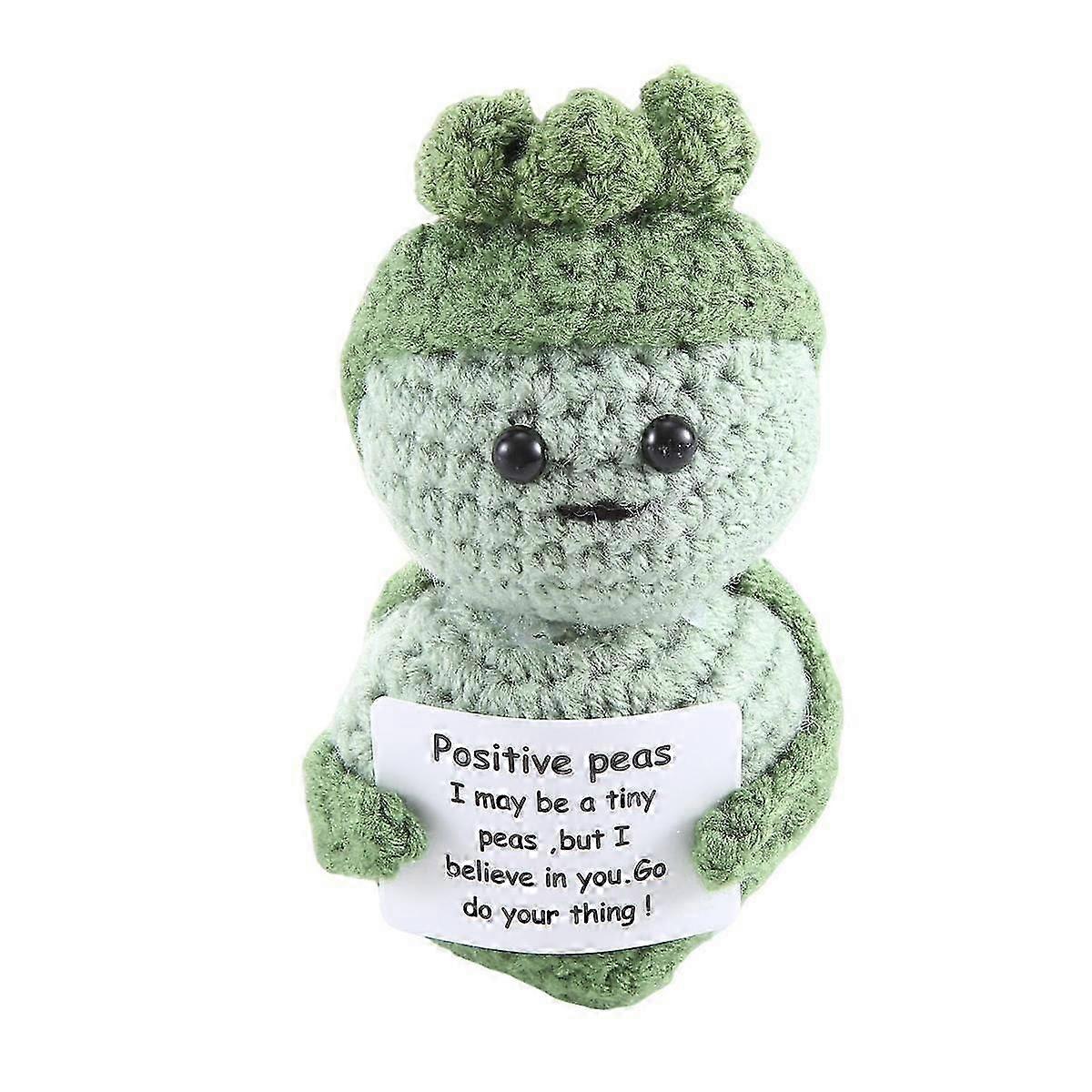 面白いポジティブギフトミニニット人形とポジティブカード大人の子供の恋人のためのかわいいポジティブギフト