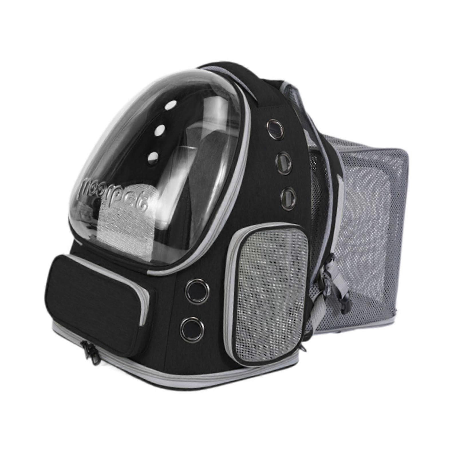 Cat Carrier Backpack Expandable Breathable For Cats And Small Dogs Bubble Window Travel Carrier Black