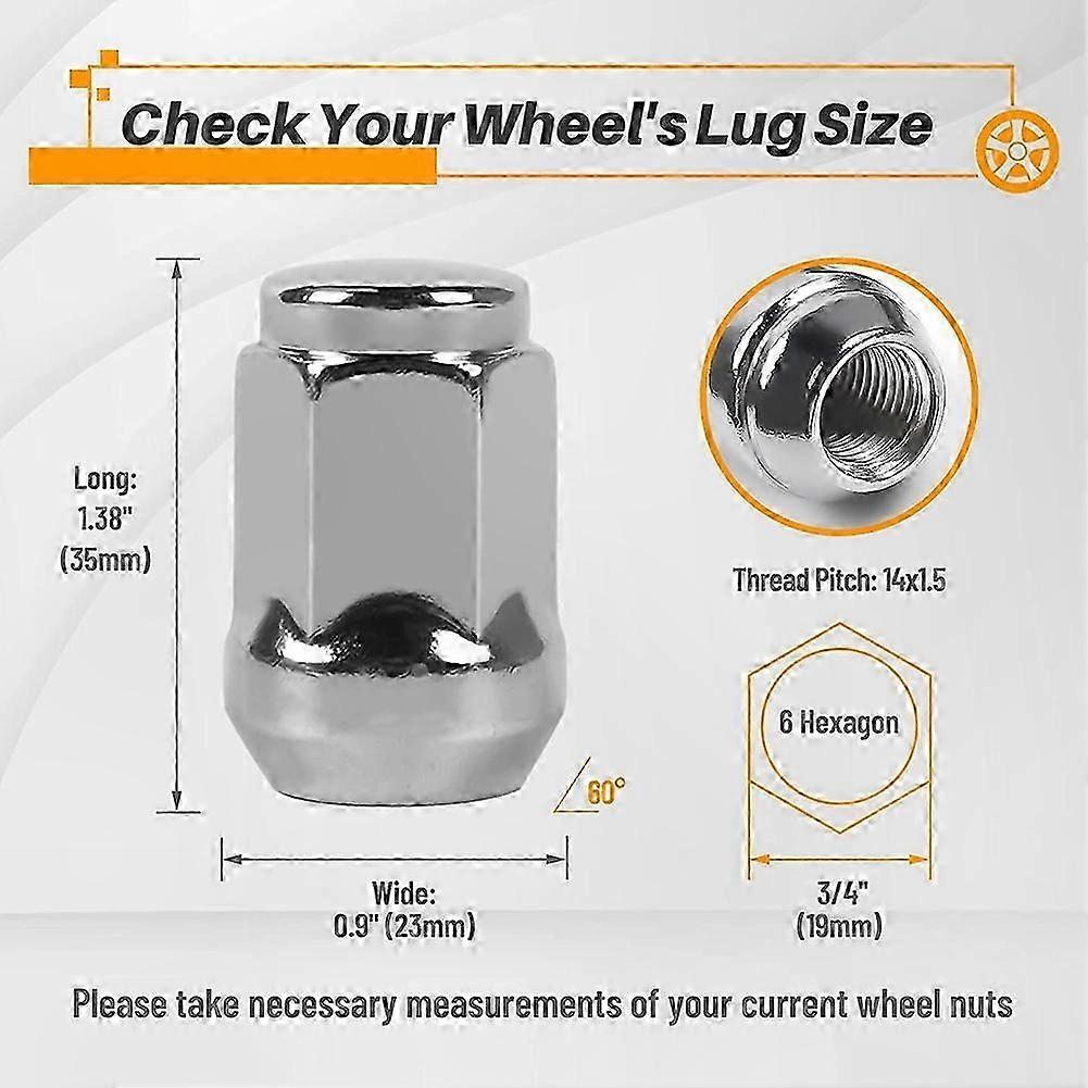 20Pcs 14X1.5 Lug Nuts Compatible with 1999-2021 Ram 1500