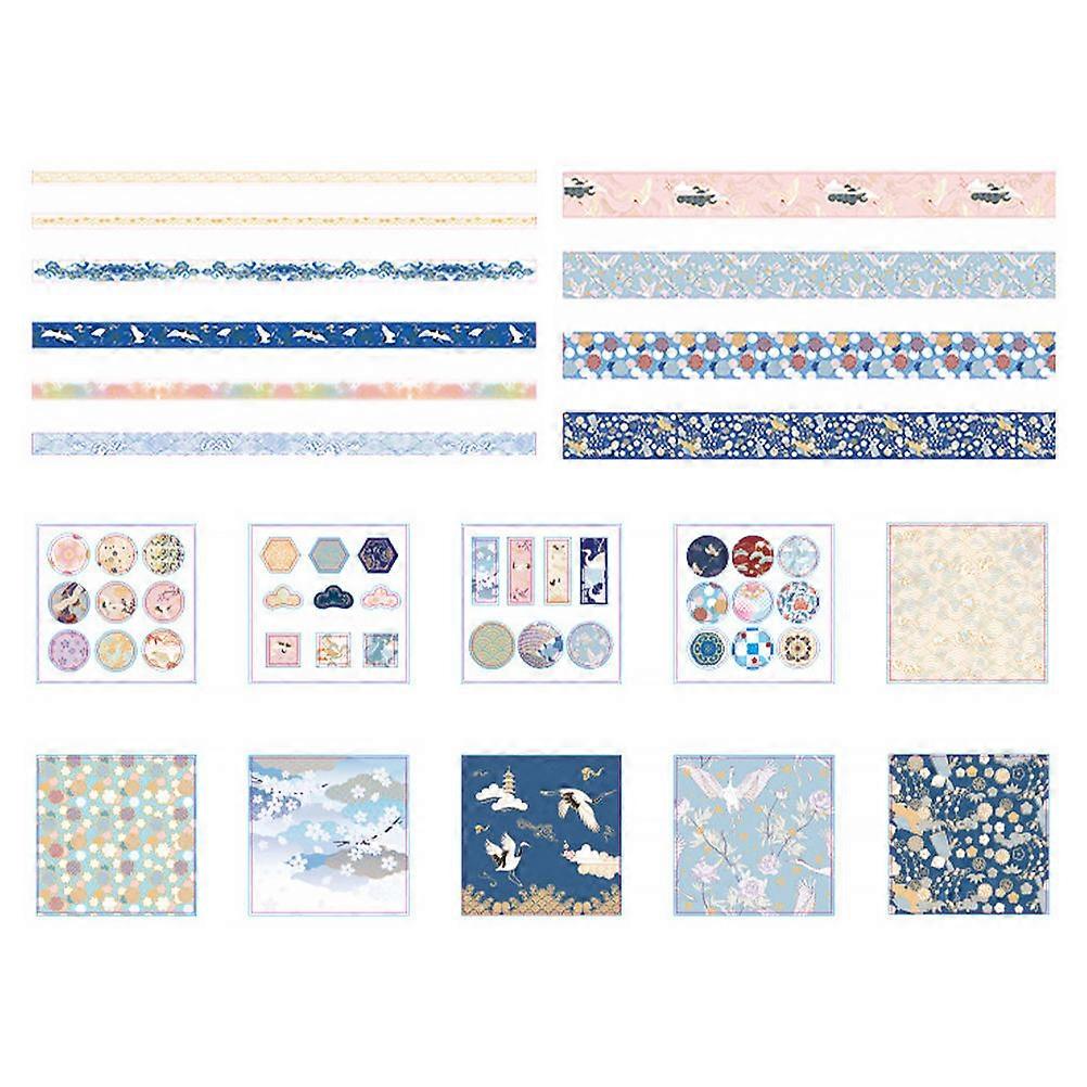 Cute Crane Shape Scrapbook Washi Tape For Holiday Use 10X10X0.01Cm Reusable 1Set