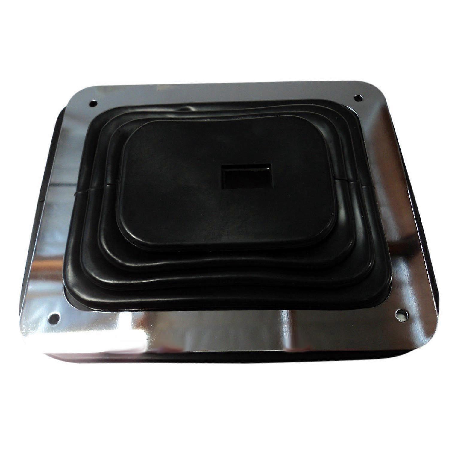 Para Hurst Rubber Shifter Boot com placa cromada 5 5/8 polegadas x 6 3/4 polegadas manual automático 350