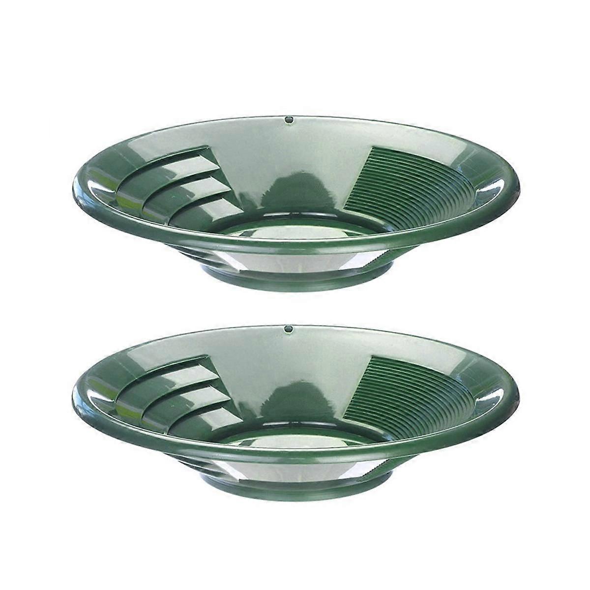 2Pcs πλαστικός χρυσός Pan λεκάνης εξόρυξης Pan βυθίζοντας τον χρυσό Panning εξοπλισμό πλύσης εργαλείων ποταμών αναζήτησης