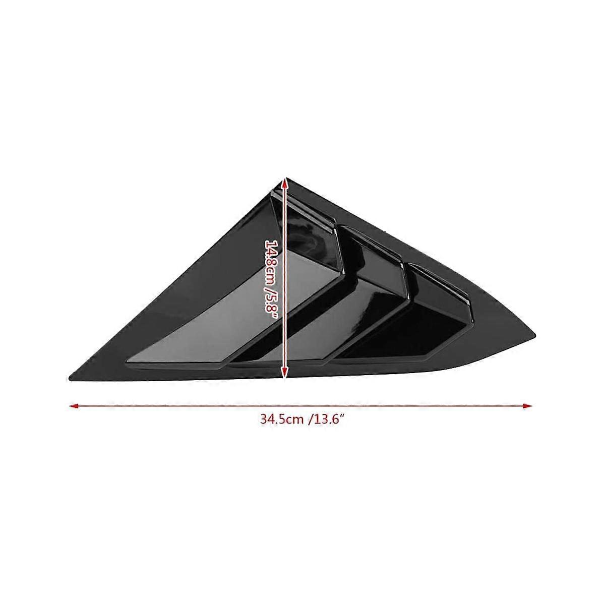 For 2016-2021 Sedan Rear Side Vent Quarter Window Louver Cover Triangular Window Trim Accessories