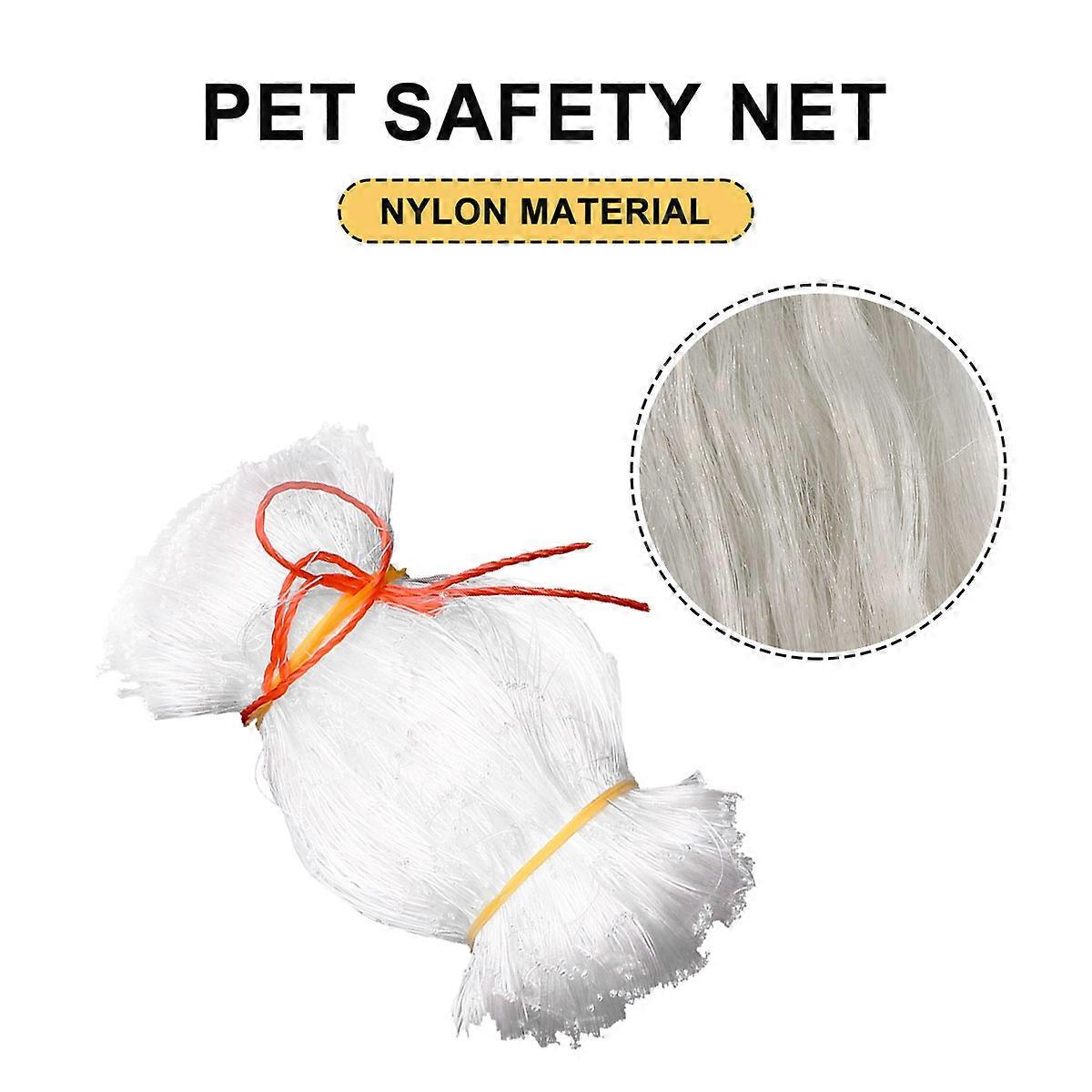 Nylon Mesh Banister Safety Net for Protection 4m X 3m White