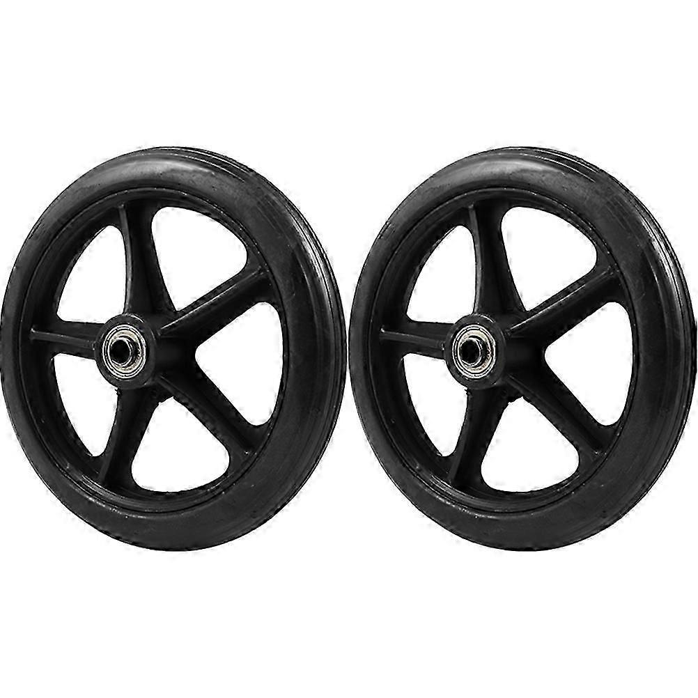 Universal Walker Wheels Replacement Parts For Elderly Mobility 5.95.92in Black Wear-resistant Functionality 2Pcs