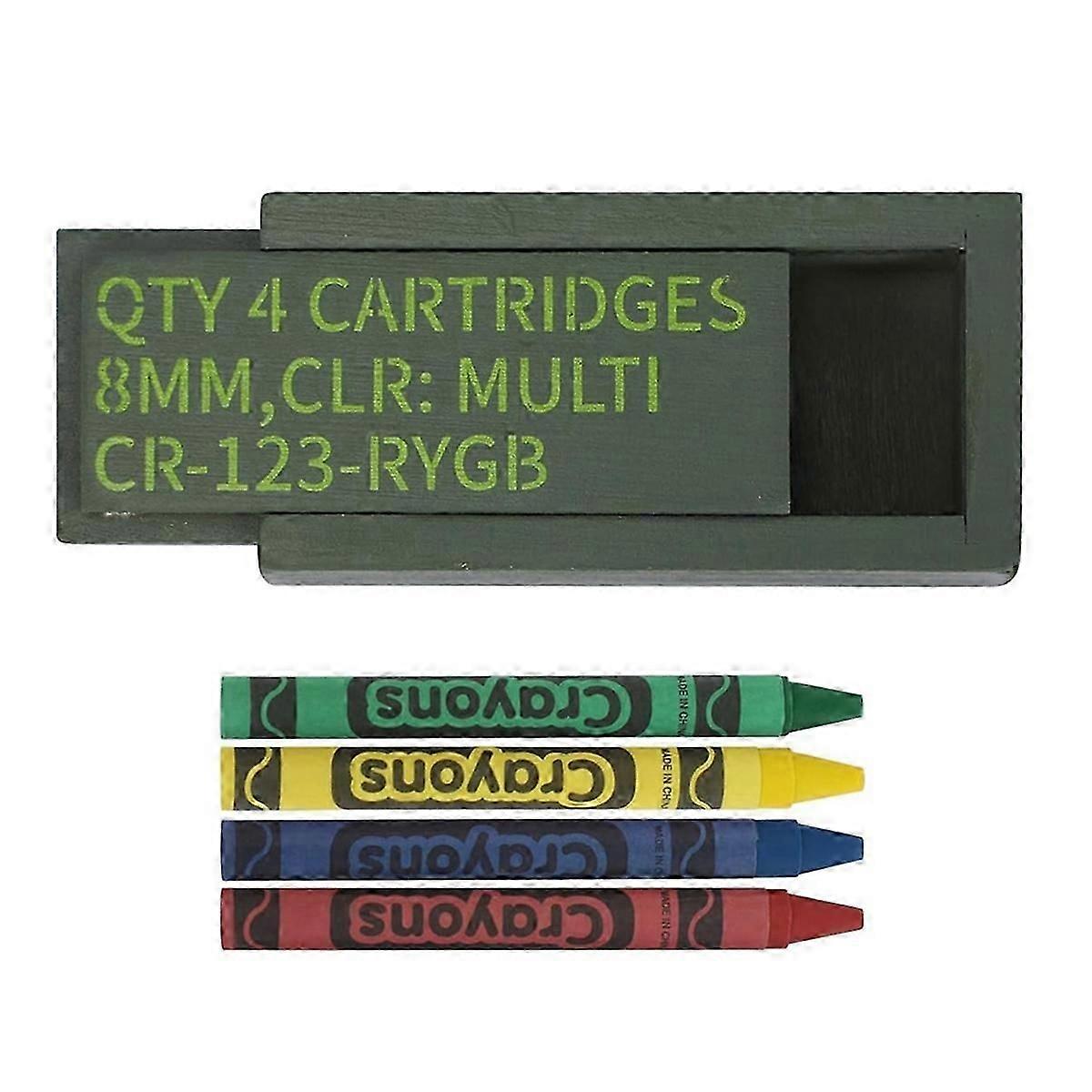 1 stk morsom fargestift sak, fargestifter fest favoriserer morsomme spiselige fargestifter til gaver, med 4 mini fargestift for K