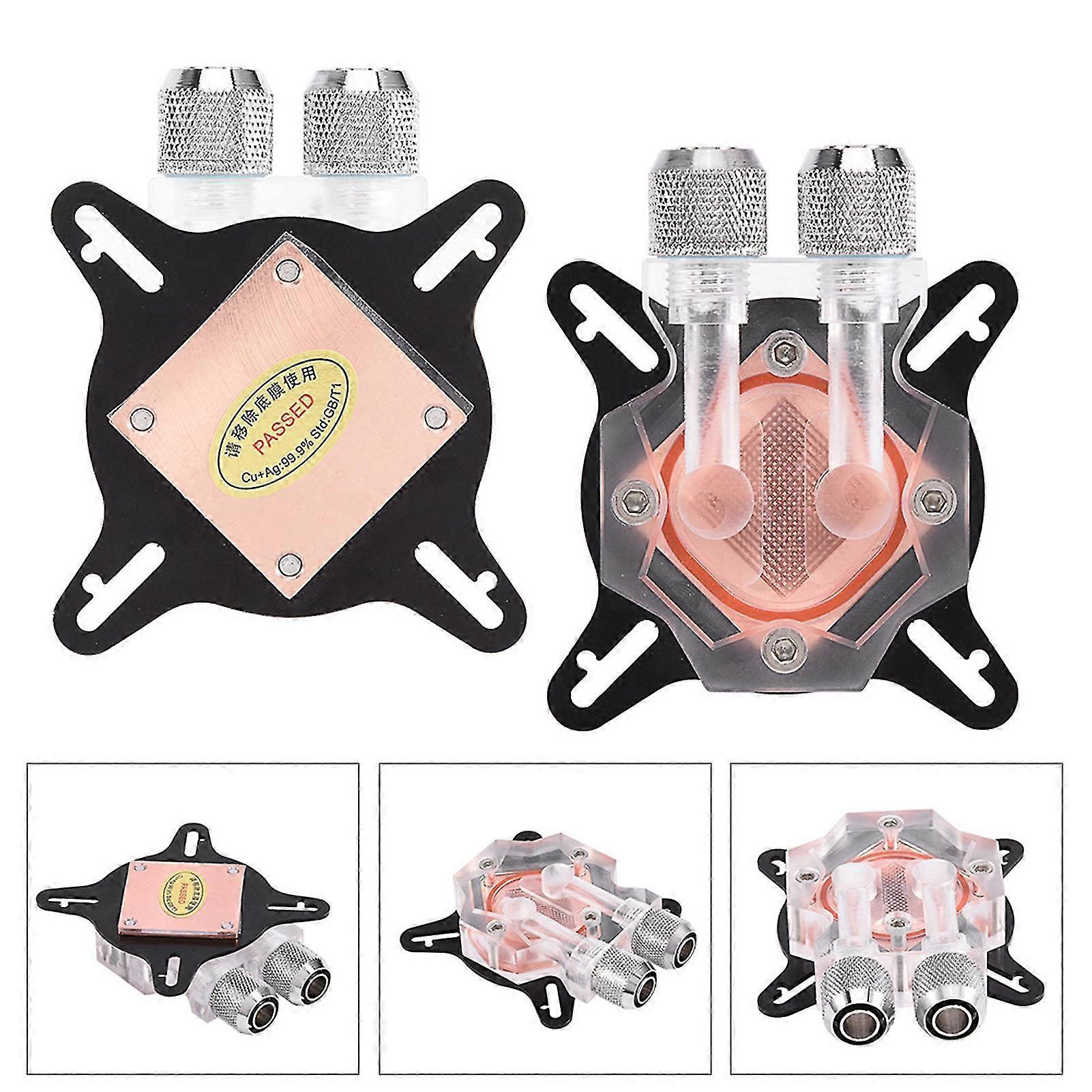 2025 Computer GPU Cooling Water Block Cooler Kit Red Copper Base for Graphics Processing Unit