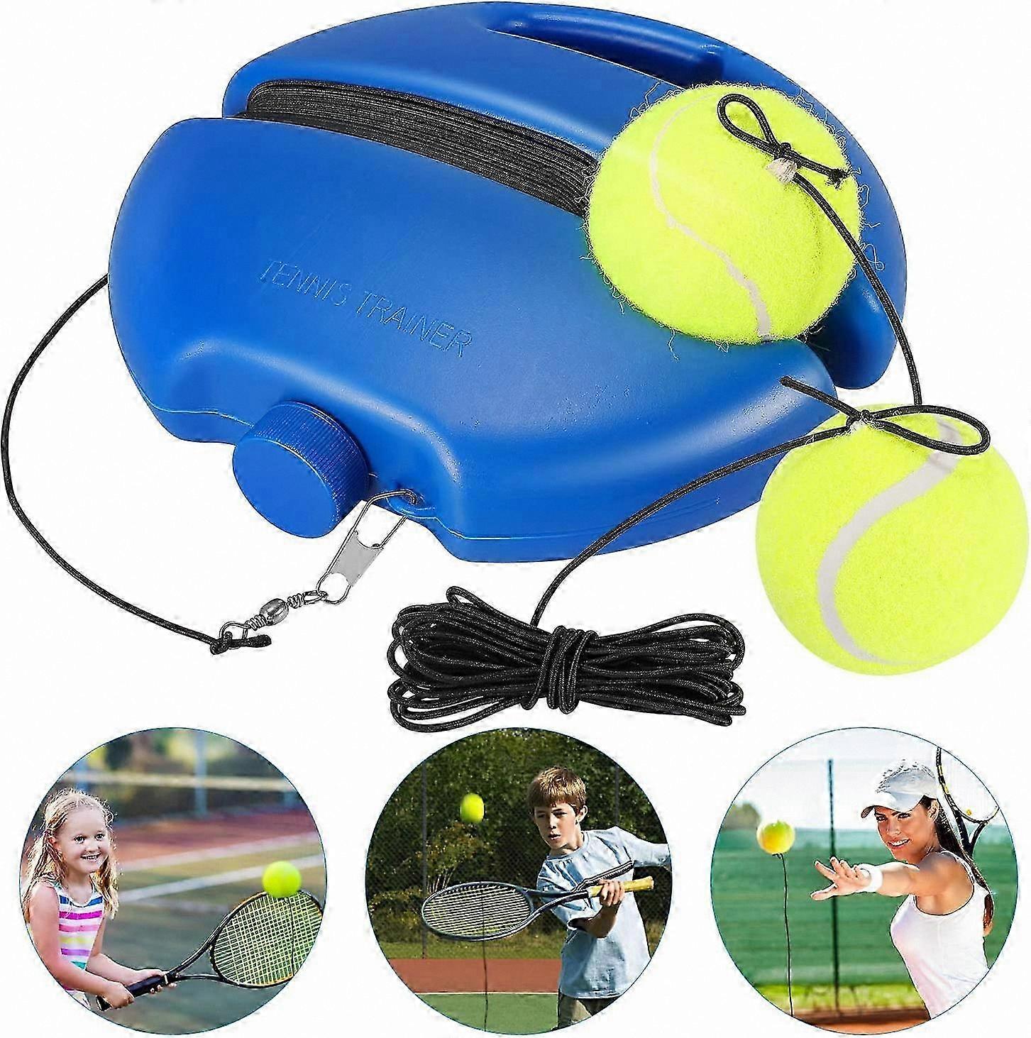 Solo Tennis Practice Set with Base, Cord, and 3 Rebound Balls for Training
