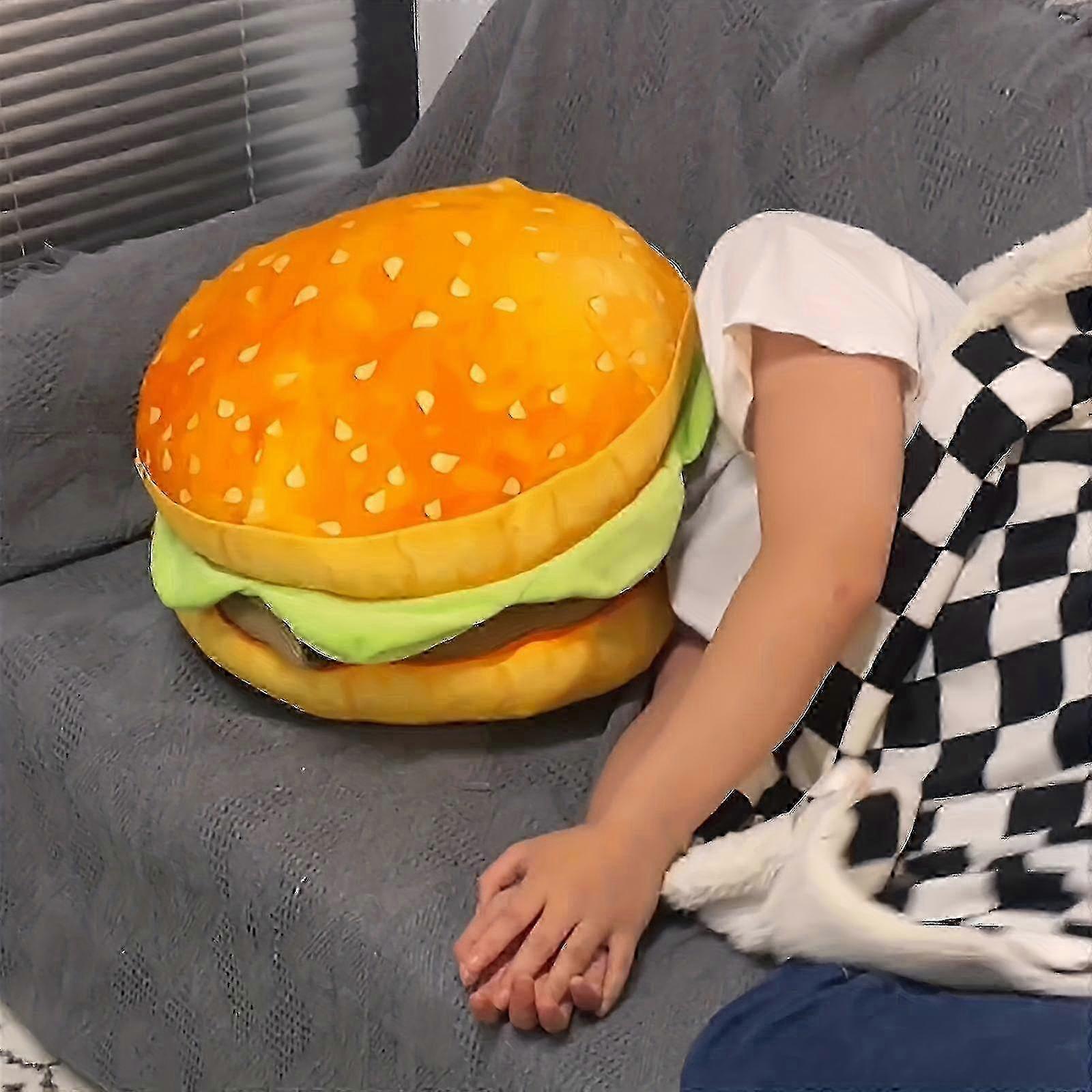 2025 Realistic Burger Pillow CushionLarge Plush Hamburger Plushie Pil 2025