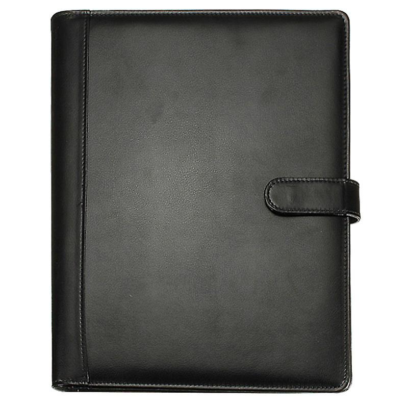 Black A4 Executive Conference Folder Portfolio PU Leather Document Organiser