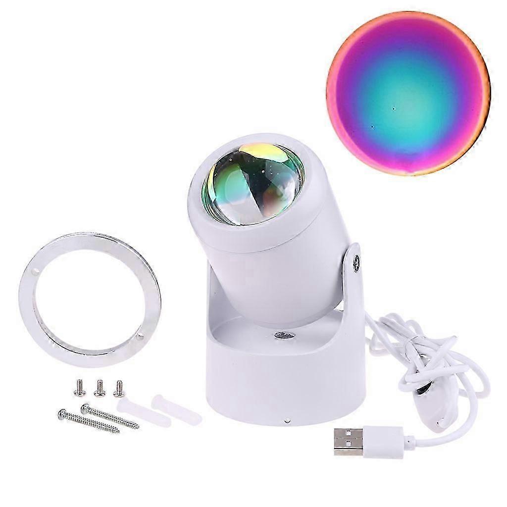 90 Degrees Rainbow Sun-set Projection Lamps Lighting Floor Lamp Adjustable Sunlight Lamp Usb Led Floor Light For Room D