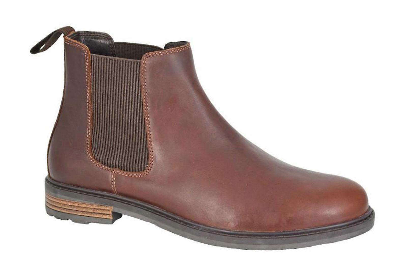 Roamers Stanton Leather Boots Brown