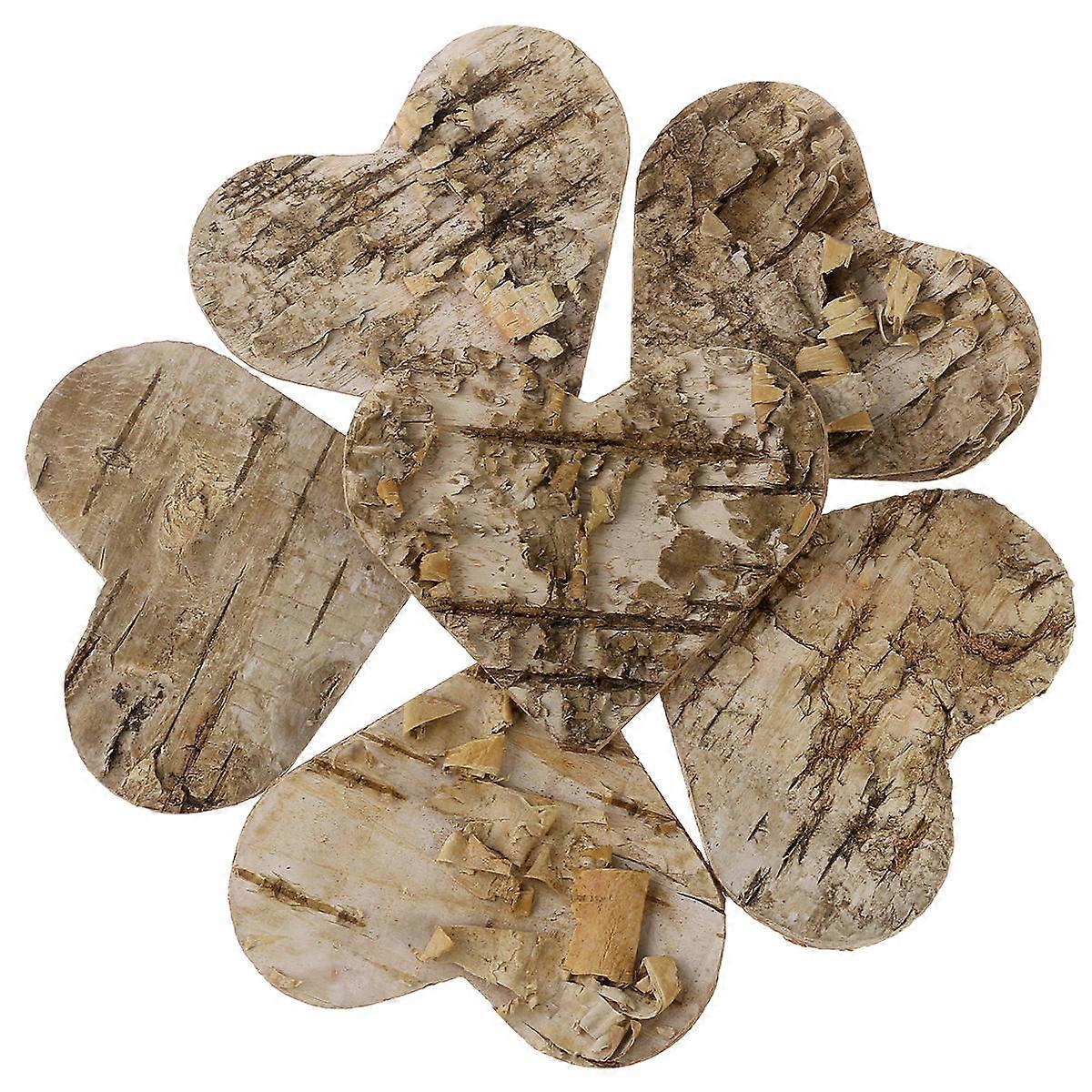 Heart Shape Wood Slices Wood Discs for DIY Crafts 2Pcs Partykindom