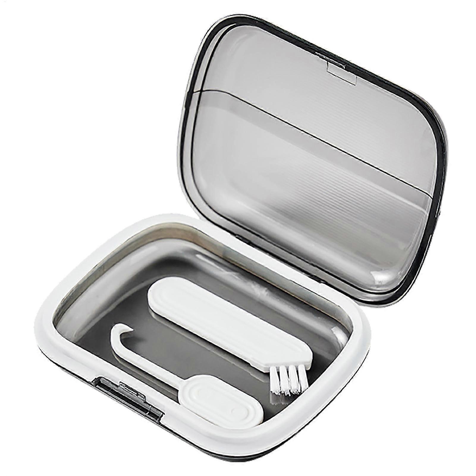 Retainer Container Case Odorless Aligner Case With Lid Hinge Portable Mouthguard Traveling For Night Guard And Retainers