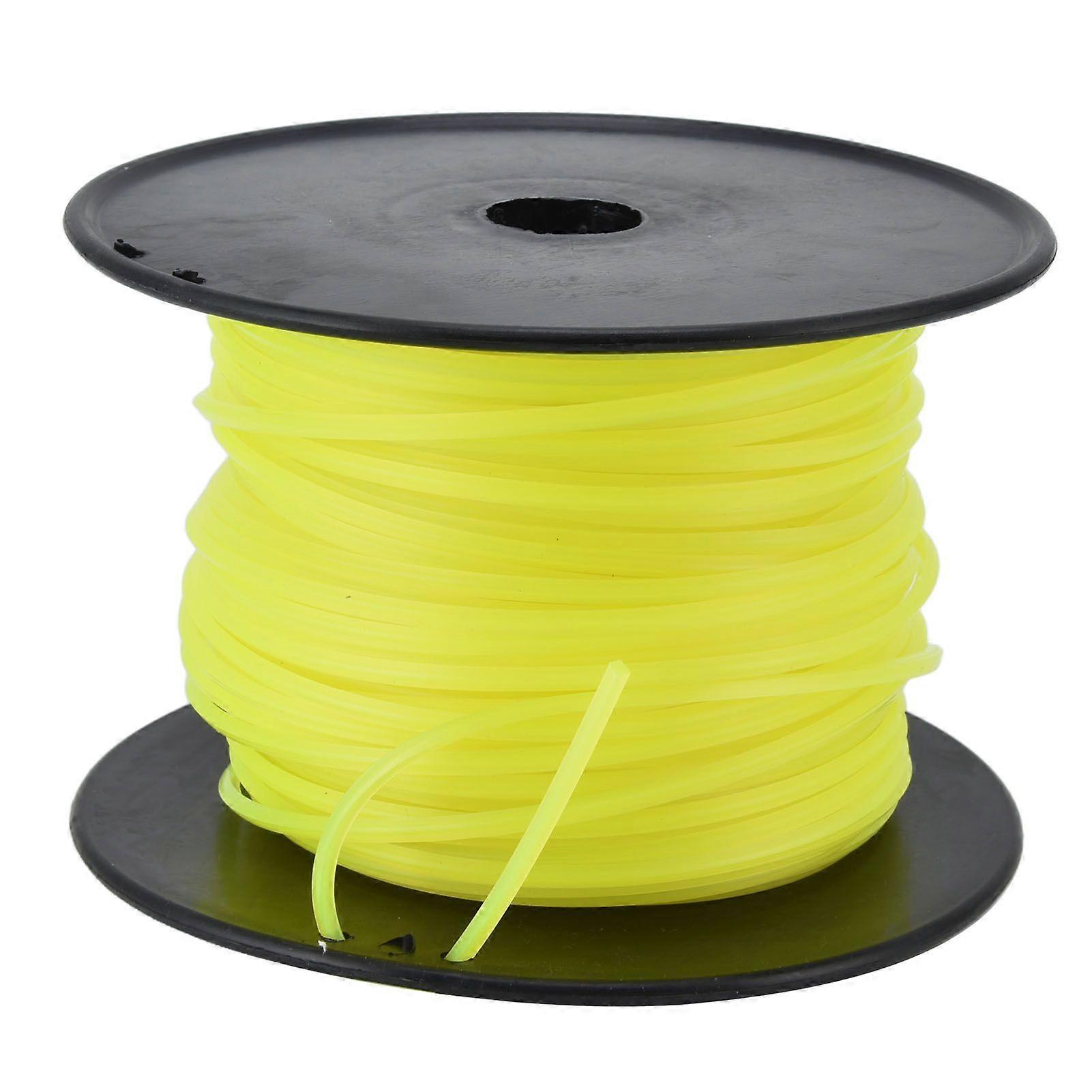 3mm String Trimmer Line Quadrate Grass Trimmer Line Lawn Mower Line for Husqvarna Yellow 70m / 229.7ft