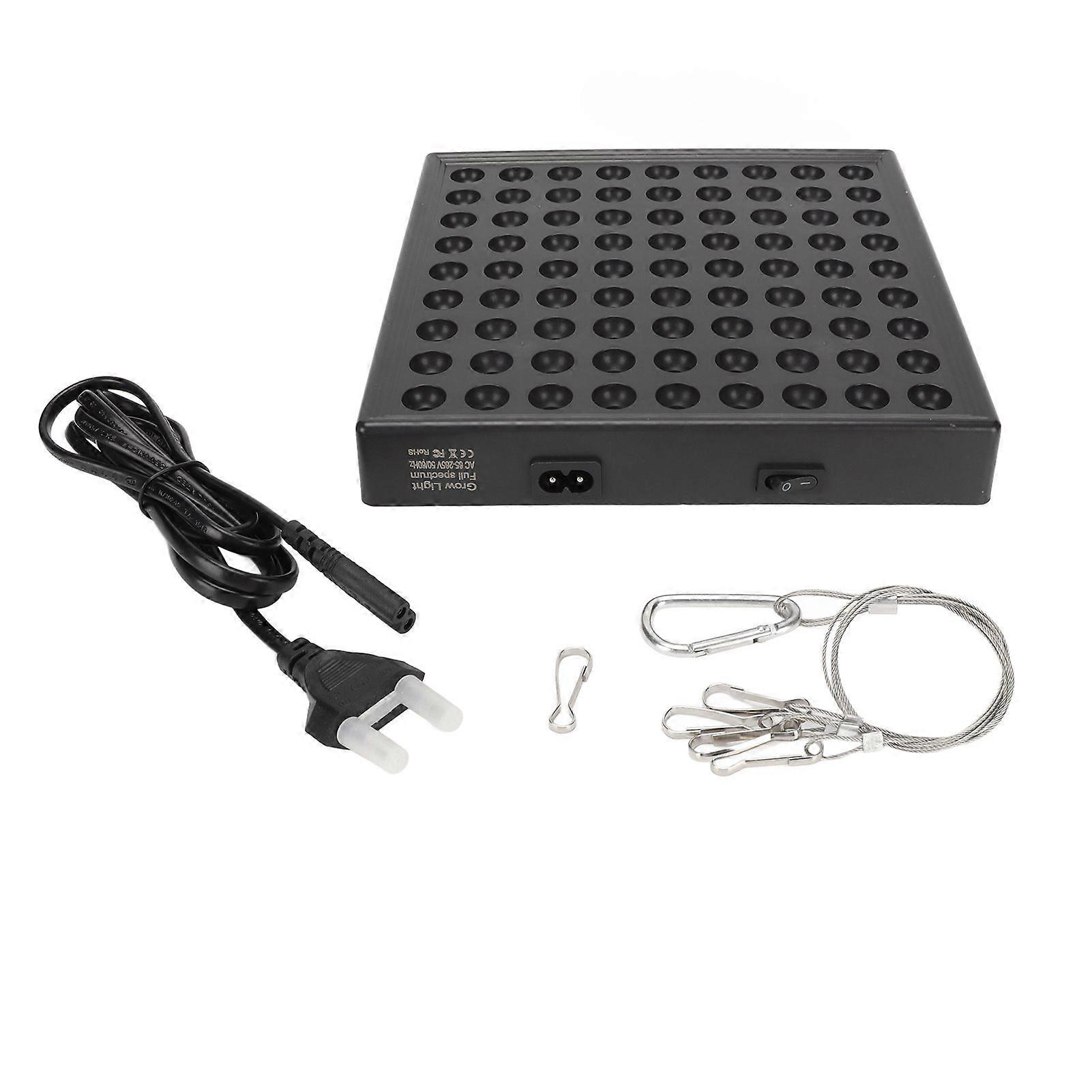 LED Grow Light Full Spectrum High Efficiency Luminous Plant Growing Lamp for Indoor Seedlings 85265V EU Plug 81 Bead(50W)