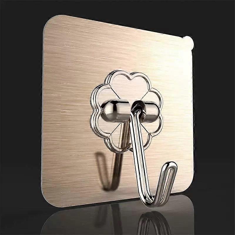 Hanging Heavy Duty Hooks Self Adhesive Towel Coat Hooks Waterproof Transparent Hook,large Gold