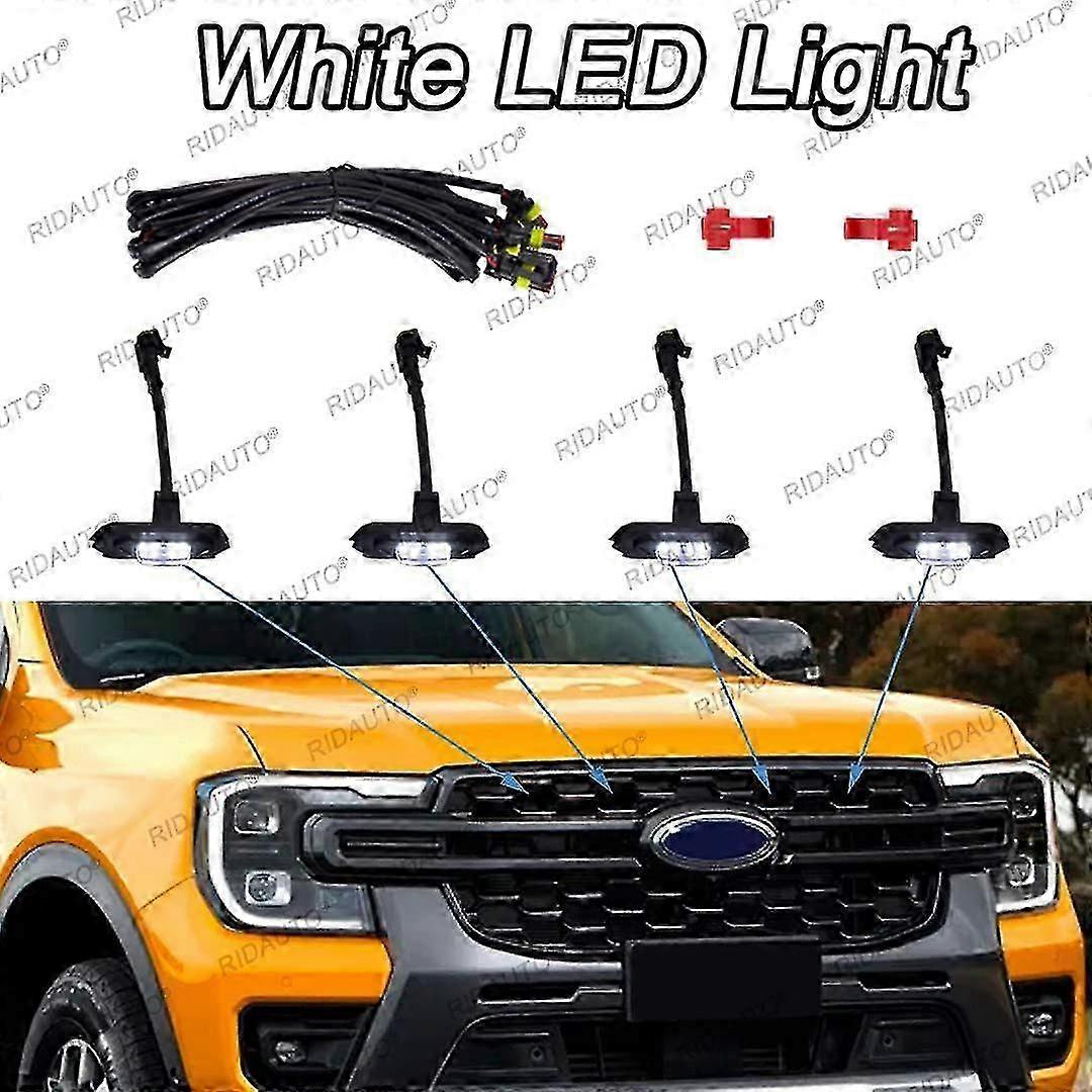 Amber LED Raptor-Style Car Lamp with Translucent Housing for Next Gen Ford Ranger Wildtrak 2023-2024