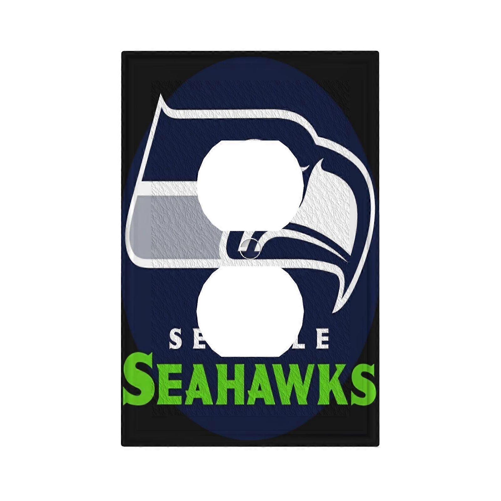 Seahawks Switching Lights Single Leather Roman Frame Switch Panel Wall Panel Single Double/Pull Light Switch