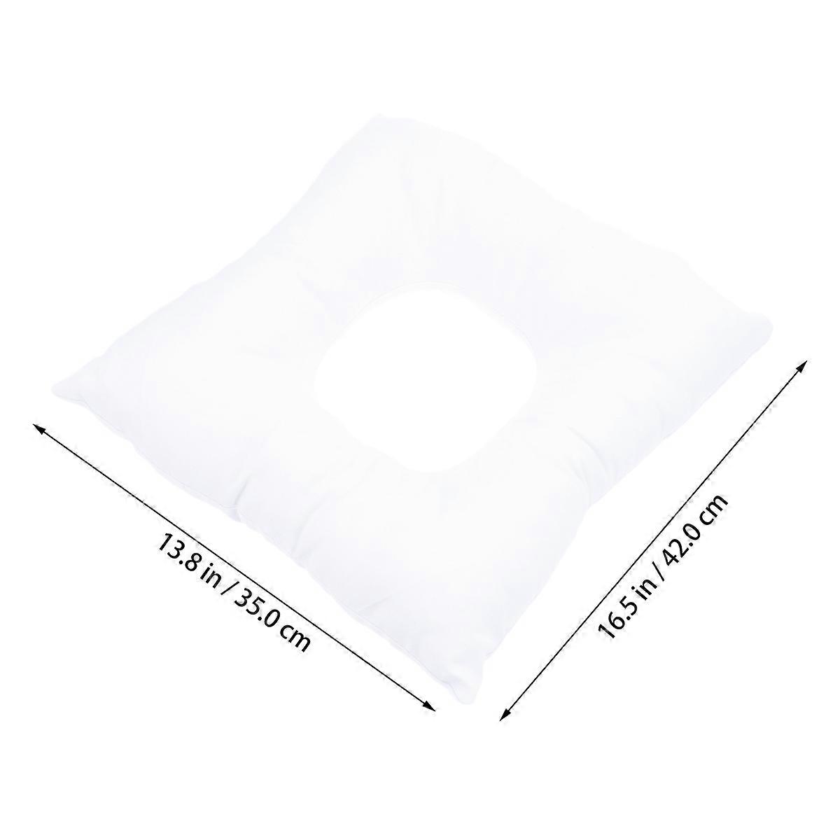 Face Massage Pillow with Smooth Breathing Hole for Spa Use in White