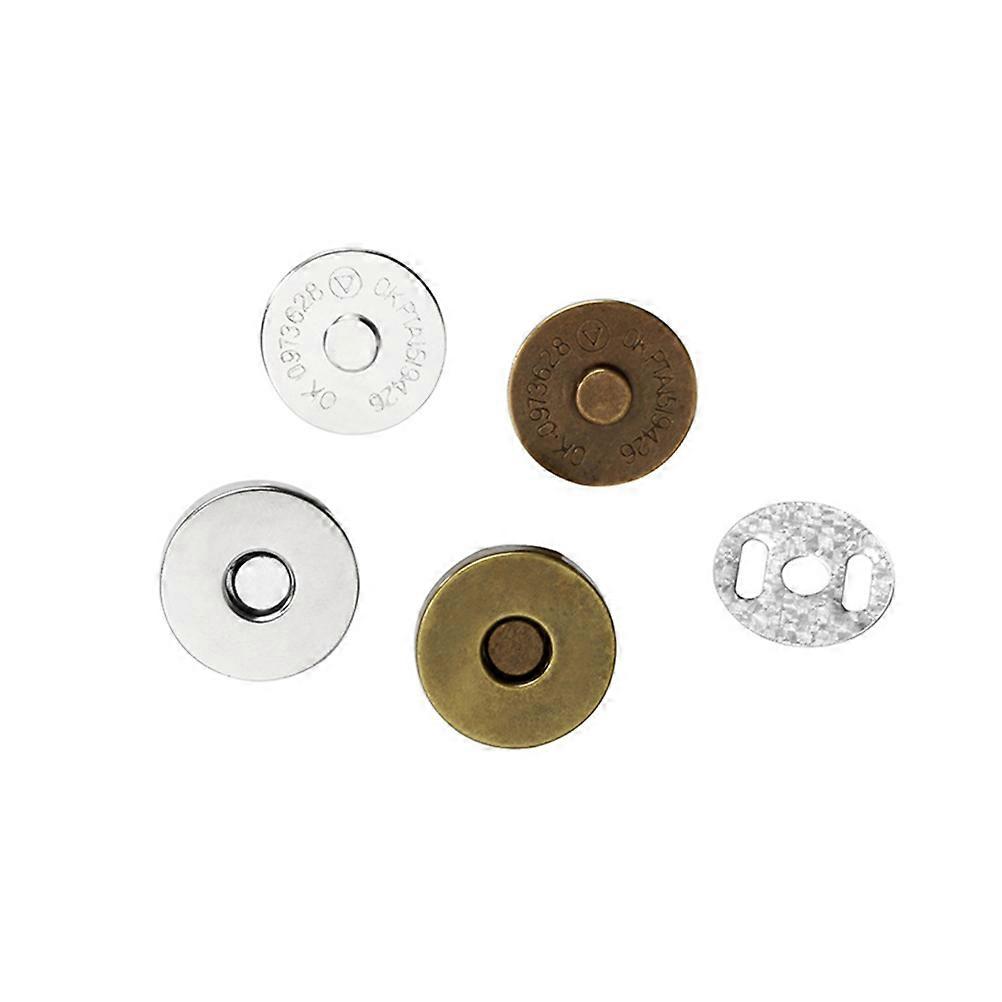 14Mm Round Magnetic Snap Fasteners 20Pcs For Bag Repair Daily Use Articles Easy Application