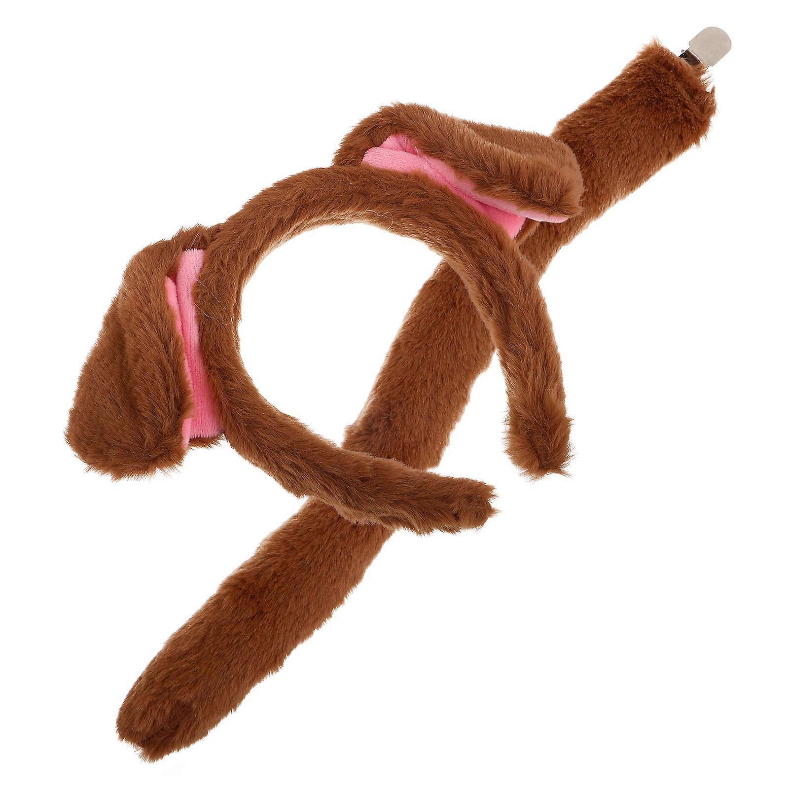 Dog Ears and Tail Plush Headband for Easter Party Use 4Sets Cartoon Costume