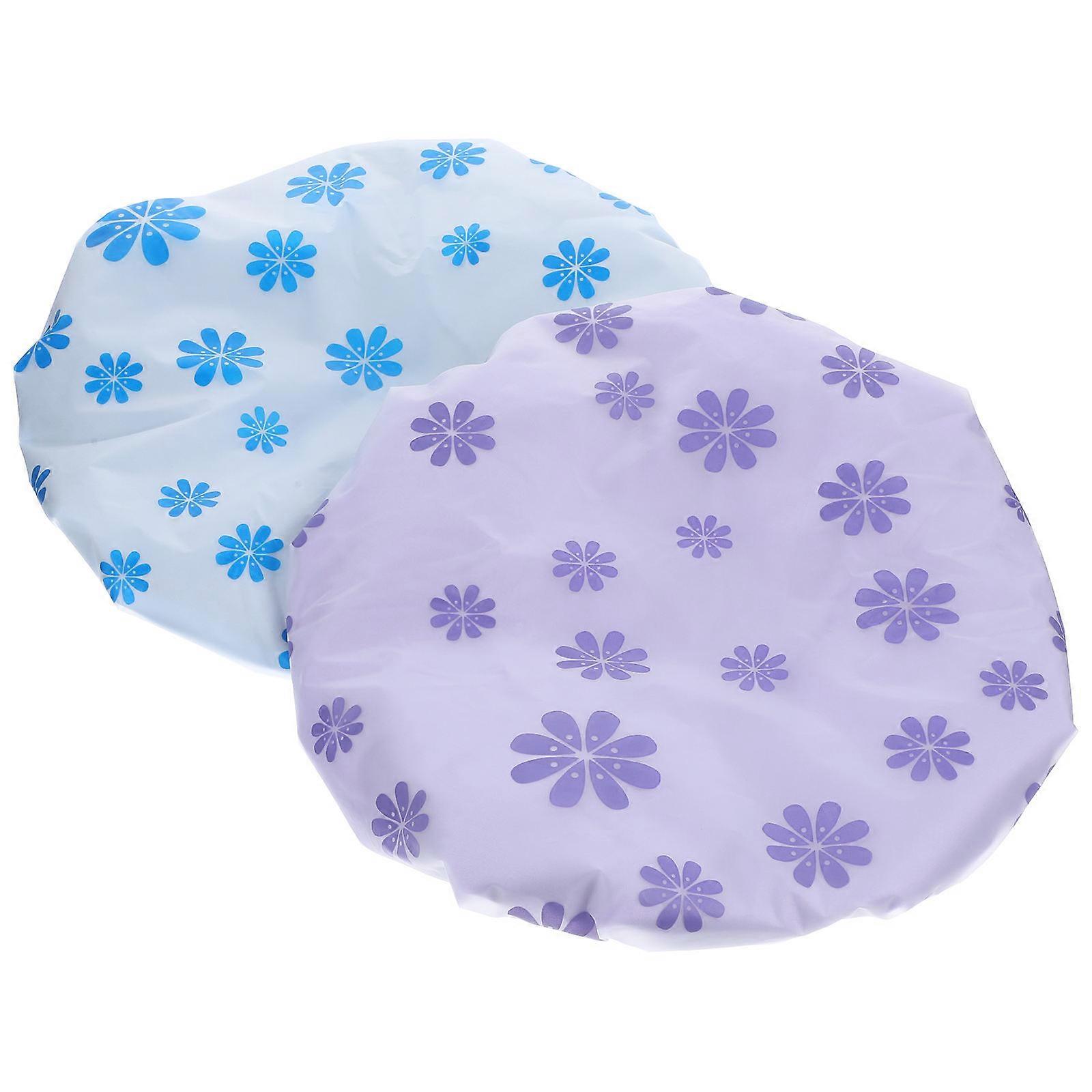 Hair Shower Caps Bath Caps Satin Bonnets for Bath Use 8Pcs Pack