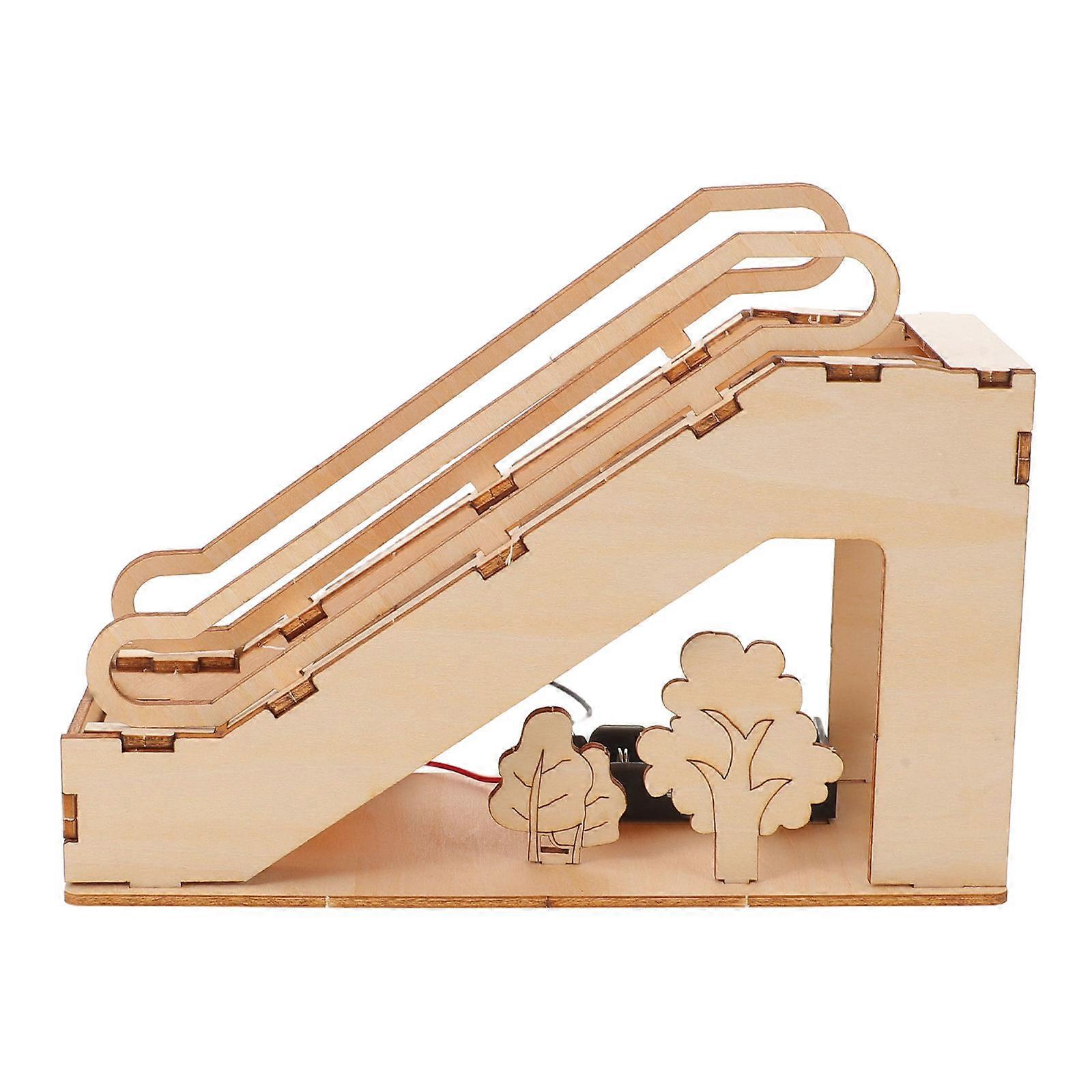 Miniature Escalator Science Kit for Kids 5Pcs Electric Puzzle Building Toy