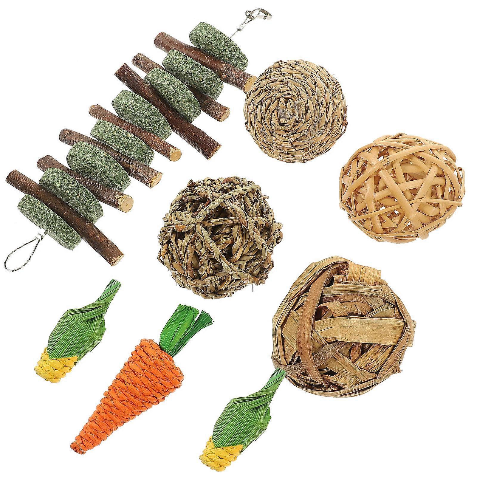 Chinchilla Toys Enrichment Chew Toys for Small Pets 40Pcs Kit
