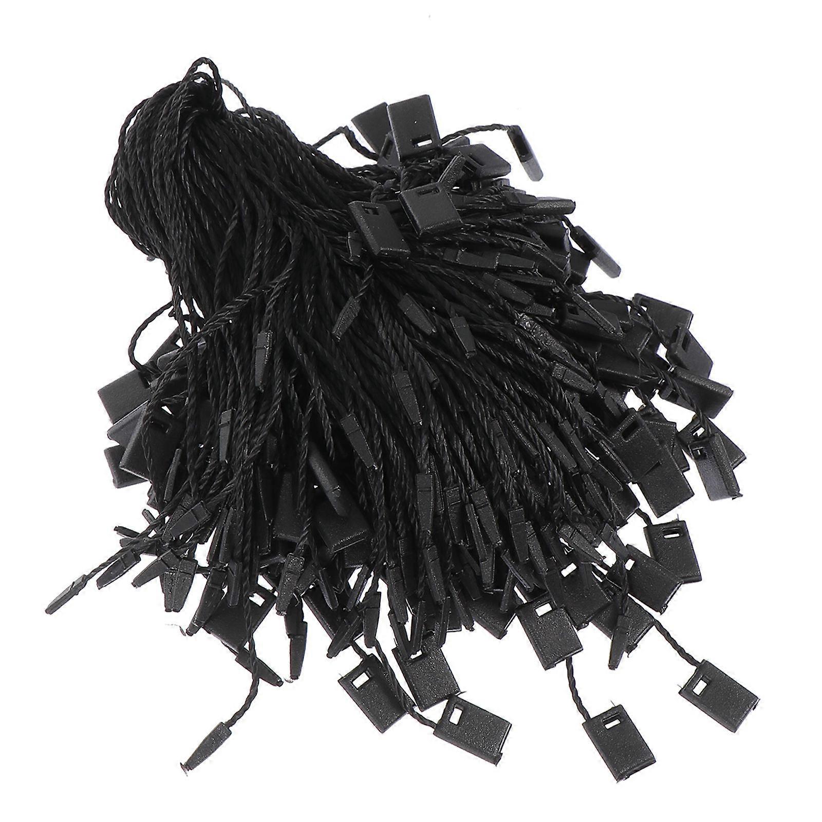 Garment Tag Rope Plastic for Hanging Use 2000Pcs Snap Locks Black