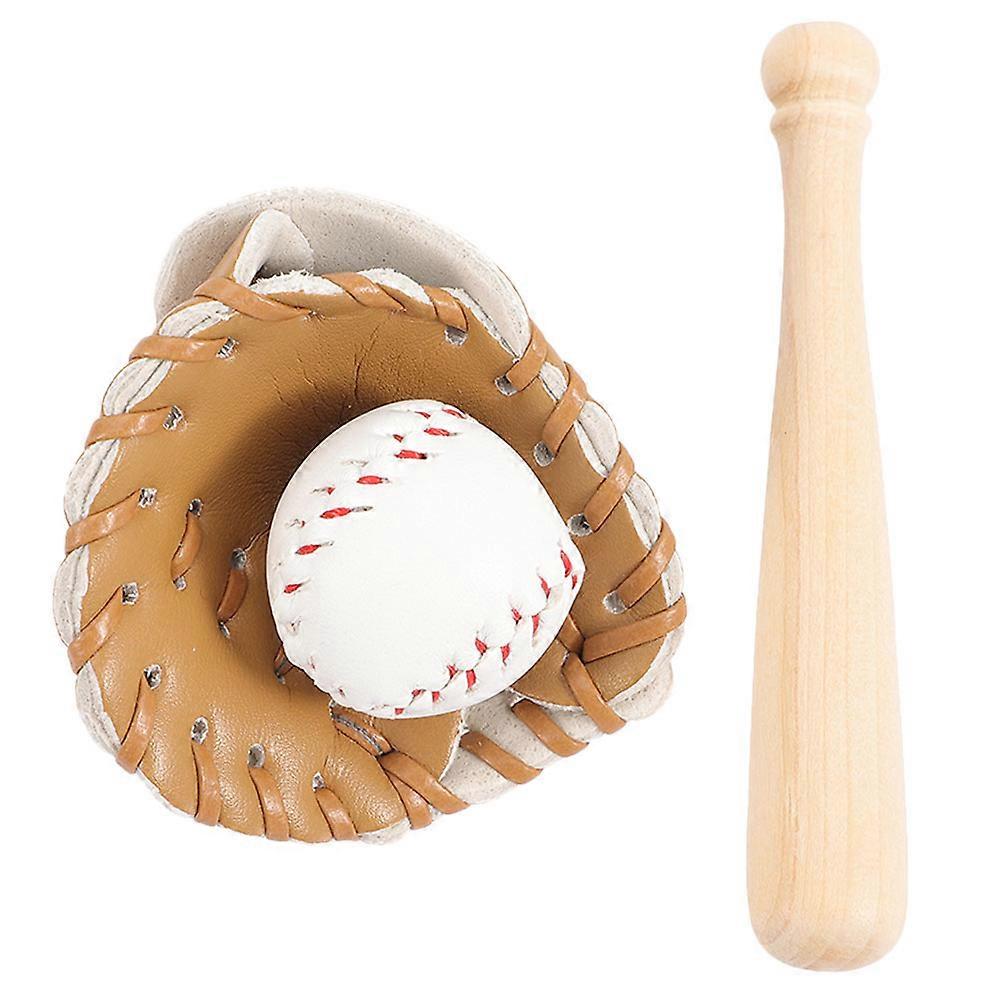 Tiny House Accessories Baseball Kit for Decoration 2Sets Miniature Baseball