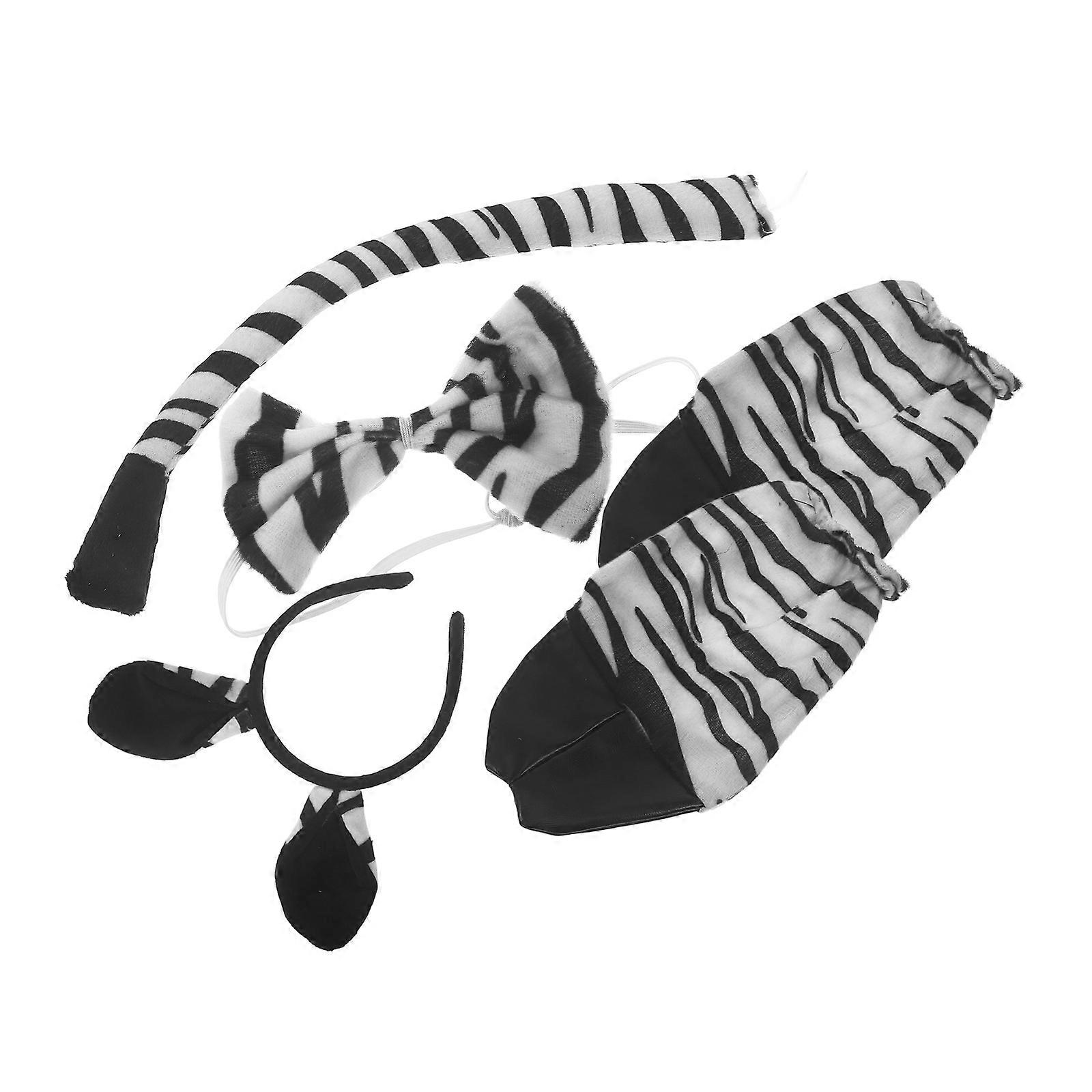 Zebra Role-Playing Props for Cosplay 3Sets Including Headband Bow Tie Gloves