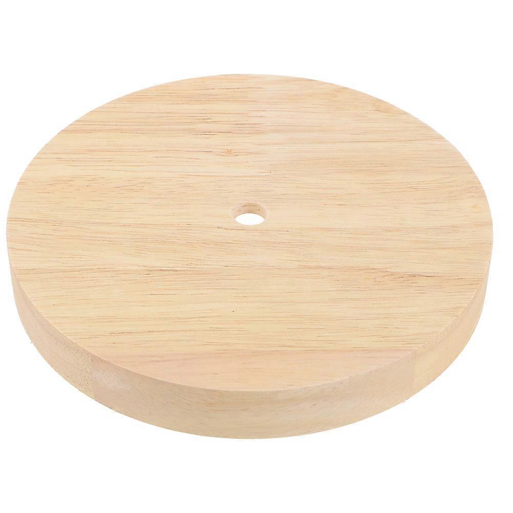 DIY Wood Lamp Base 5Pcs Round Design Suitable For LED Light Display Family Office Creative Style 10X10X1.5CM Durable And Sturdy Material