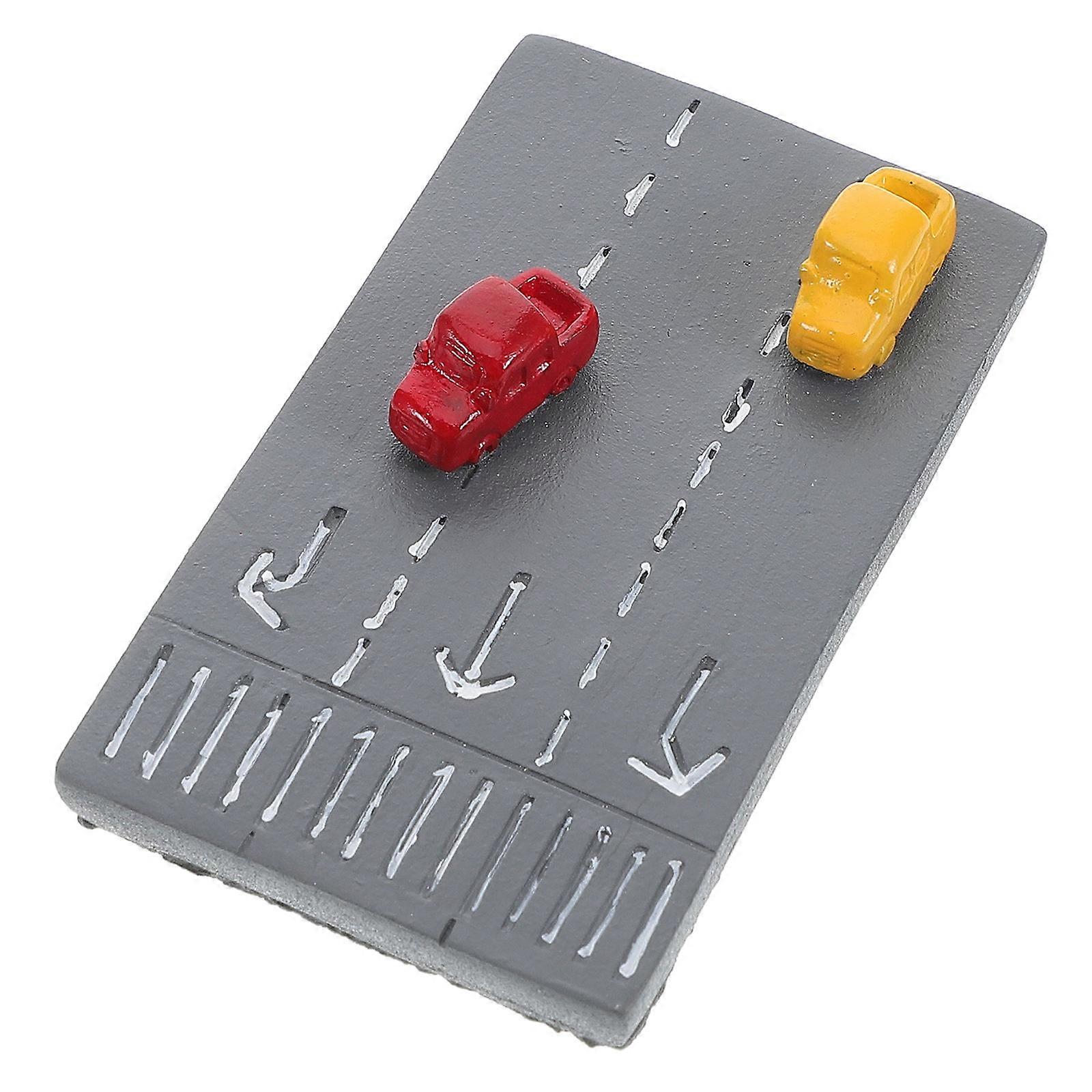 Resin Miniature Highway Model for Sand Table Craft 4Pcs Traffic Set