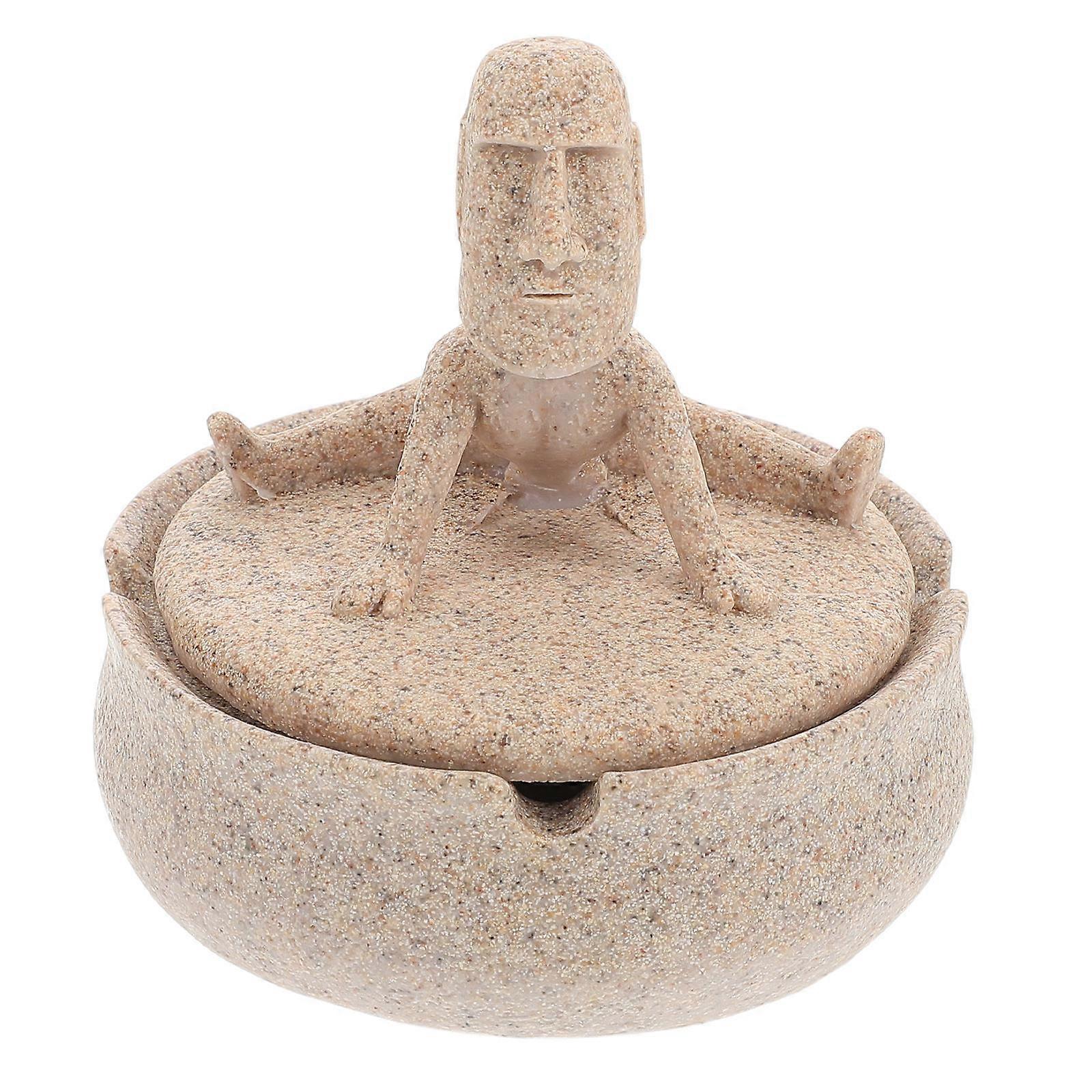 Windproof Ash Prevention Resin Ashtray 4Pcs Square Creative Decorative Smoking Accessory For Office Use