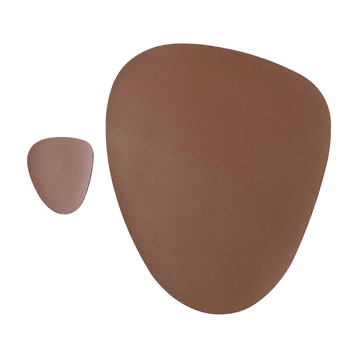 Heat Insulation PU Table Mats Waterproof for 4Pcs Tableware Use