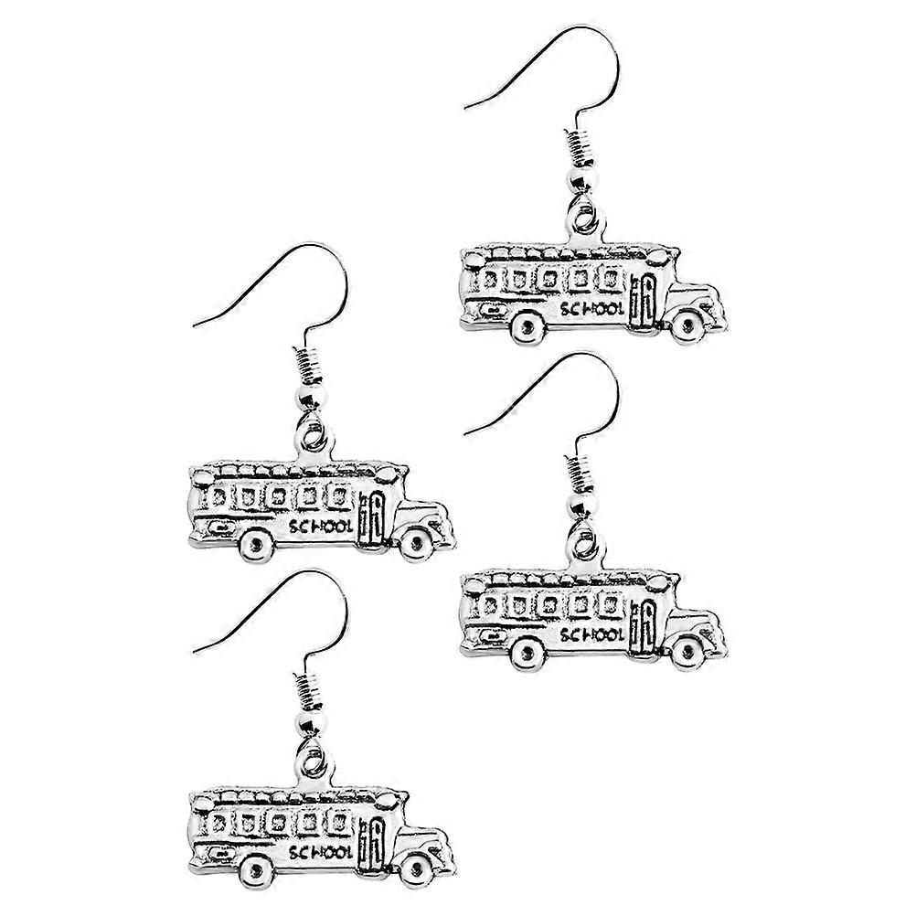 Simple and Generous Zinc Alloy Ear Rings Daily Use Accessories Great For Girlfriend In Silver Color 2 Pairs