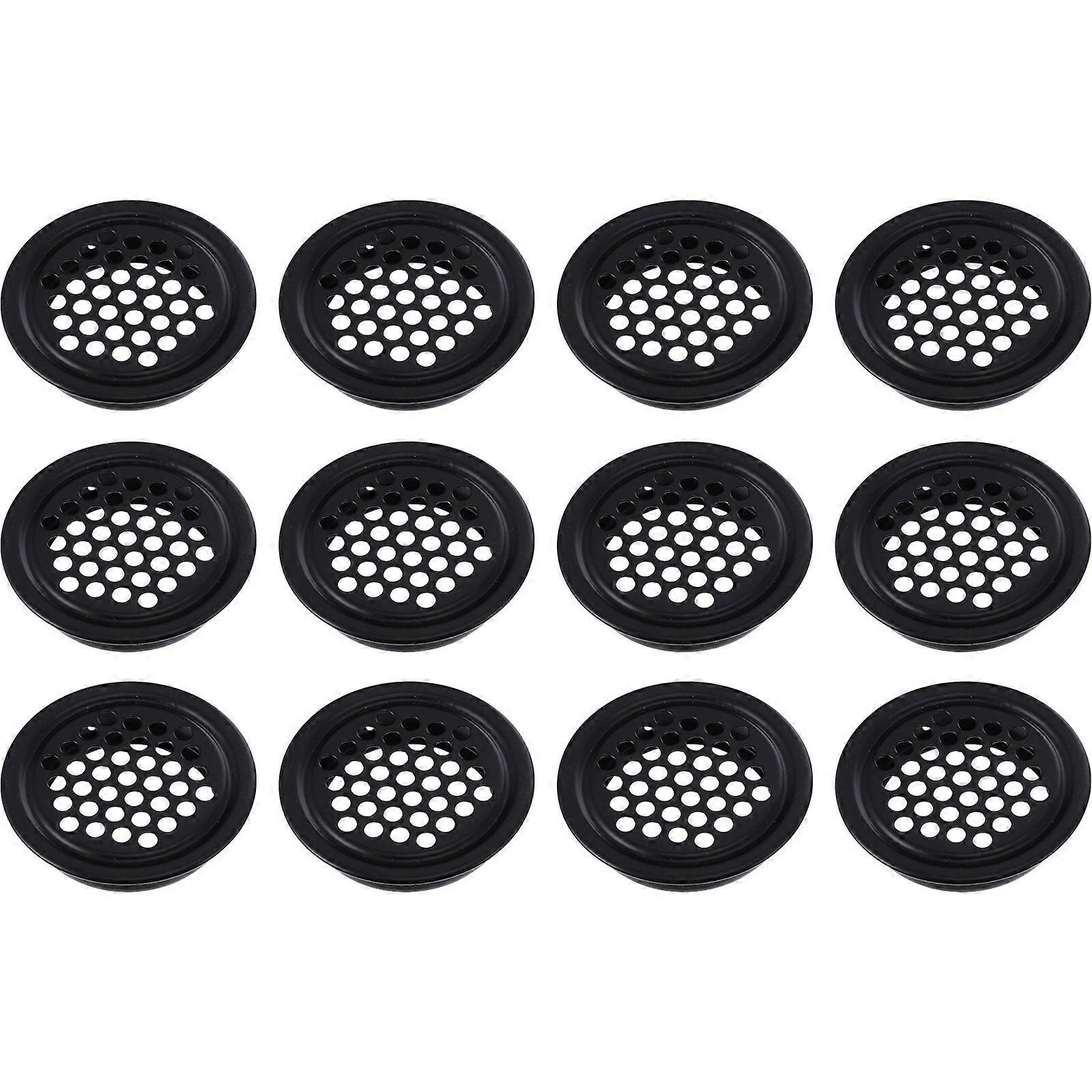 Vent Cover Round Ventilation Device for Heat Dissipation 40Pcs Black