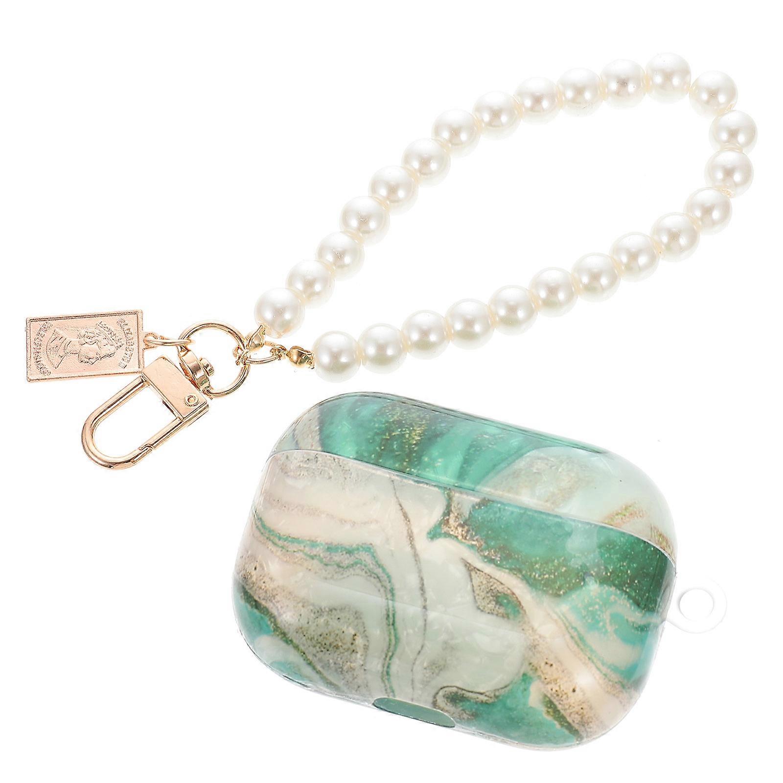 Wireless Earphone Case For With Pearl Lanyard Portable Storage Shockproof And Impact Resistant 2 Sets