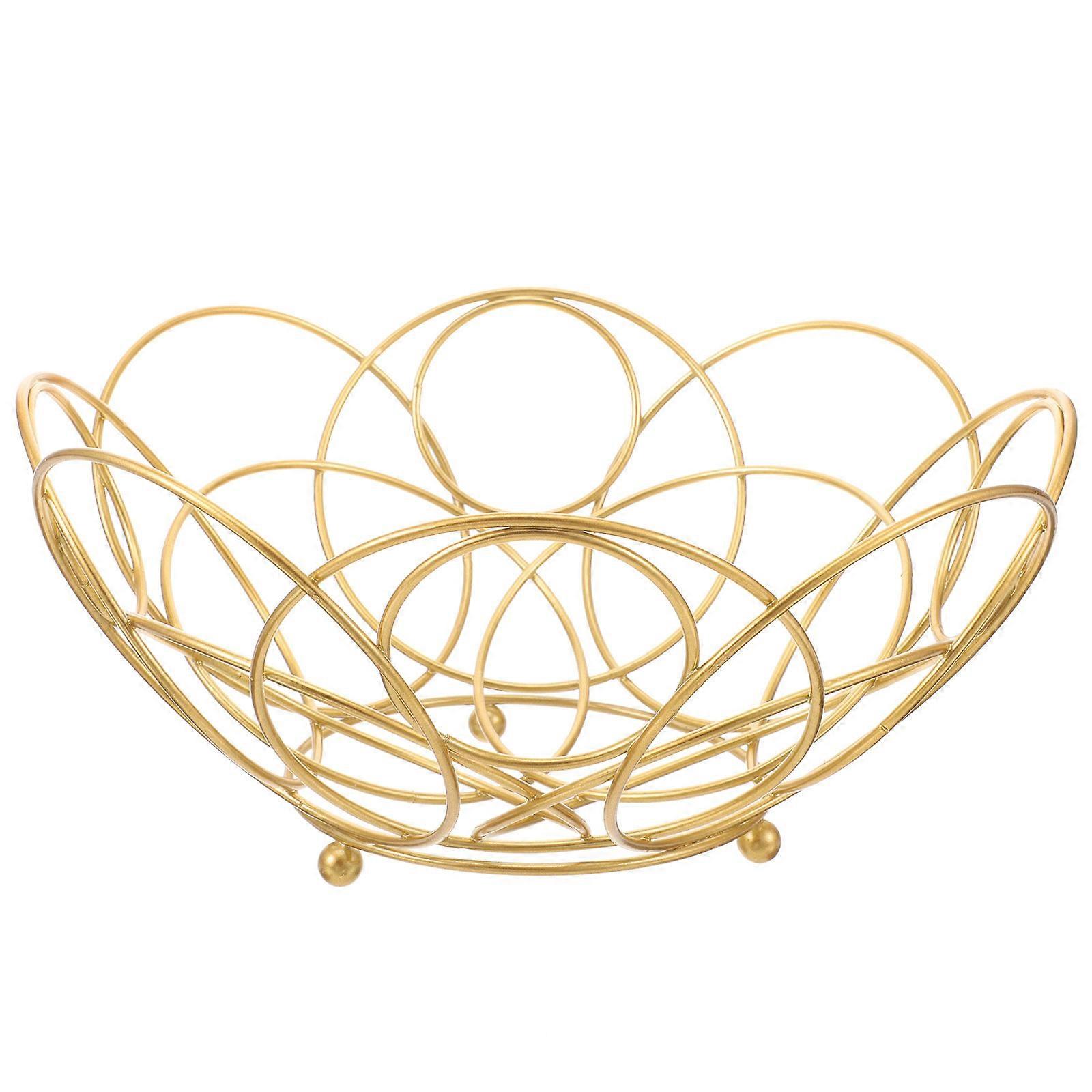 Multi-Functional Basket Iron Fruit Basket for Home Use 2Pcs Black