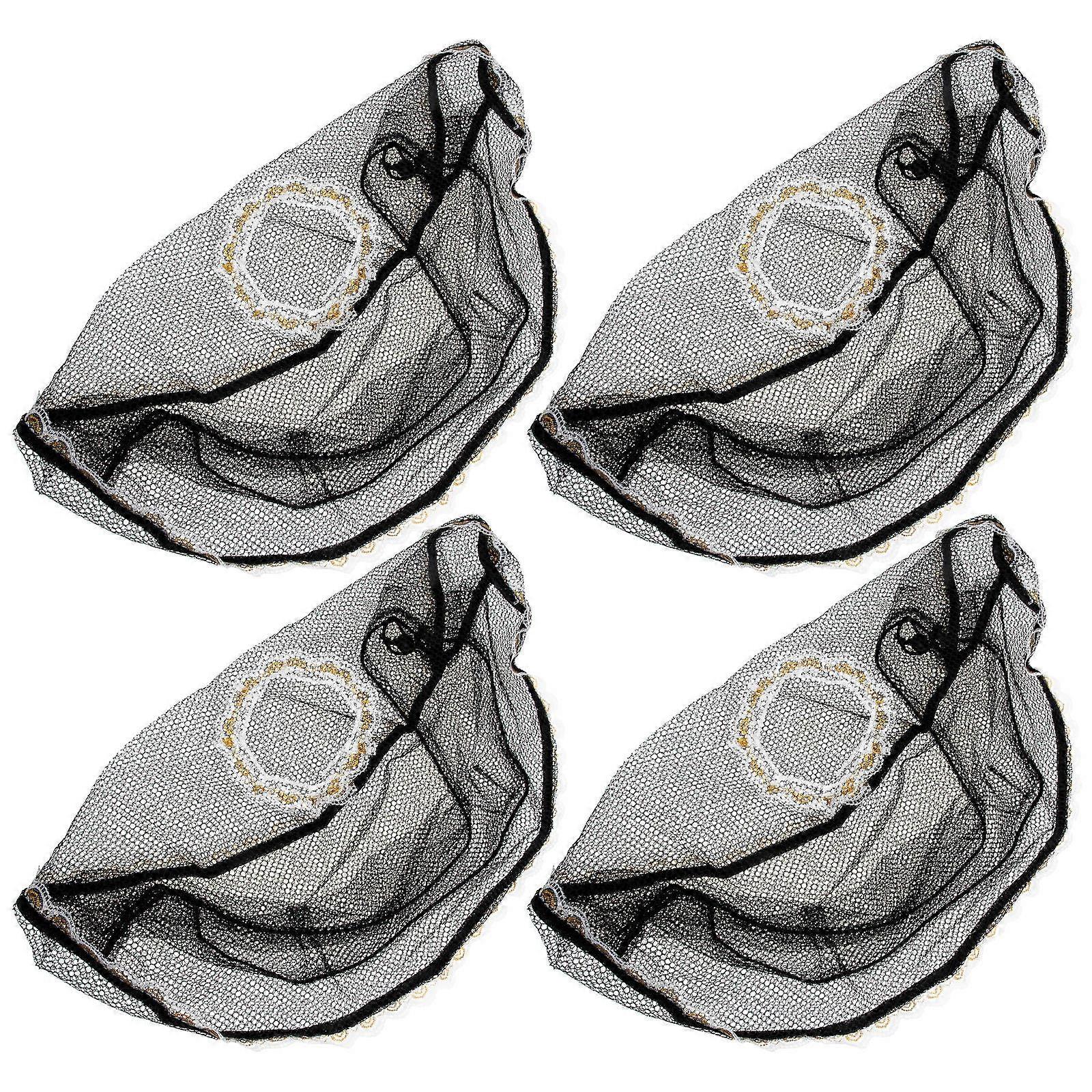 Fan Mesh Cover Black Grip-Proof Fan Protective Net Set 16Pcs