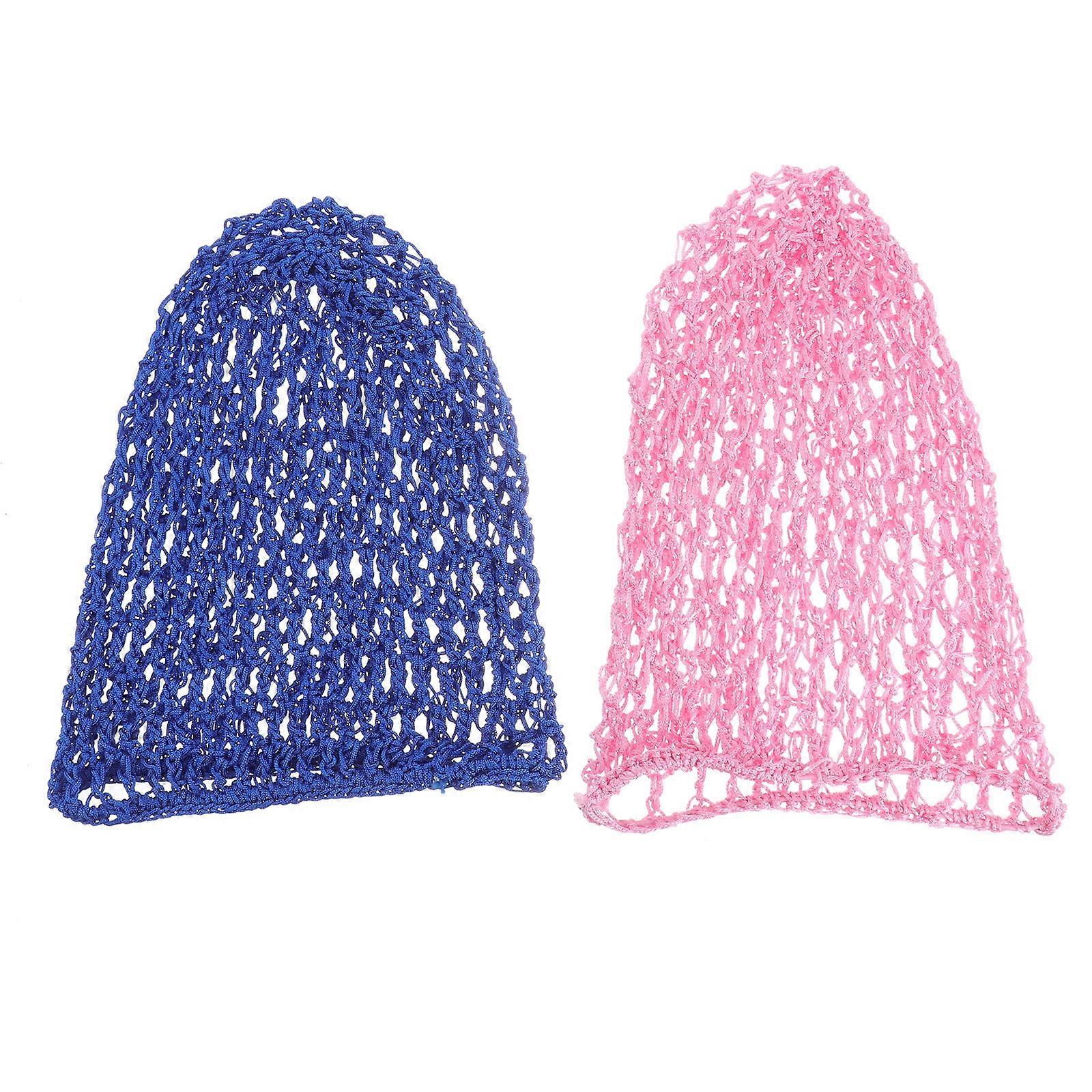 Hair Protector 6Pcs Long Sleeping Hat with Crochet Net Caps