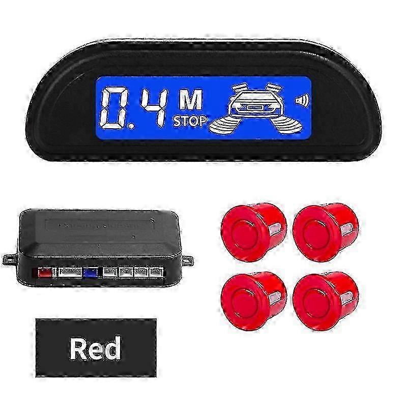 Car Parking Sensor with Auto Parktronic Reverse LED Display 4 Sensors 12V 8 Colors 2025