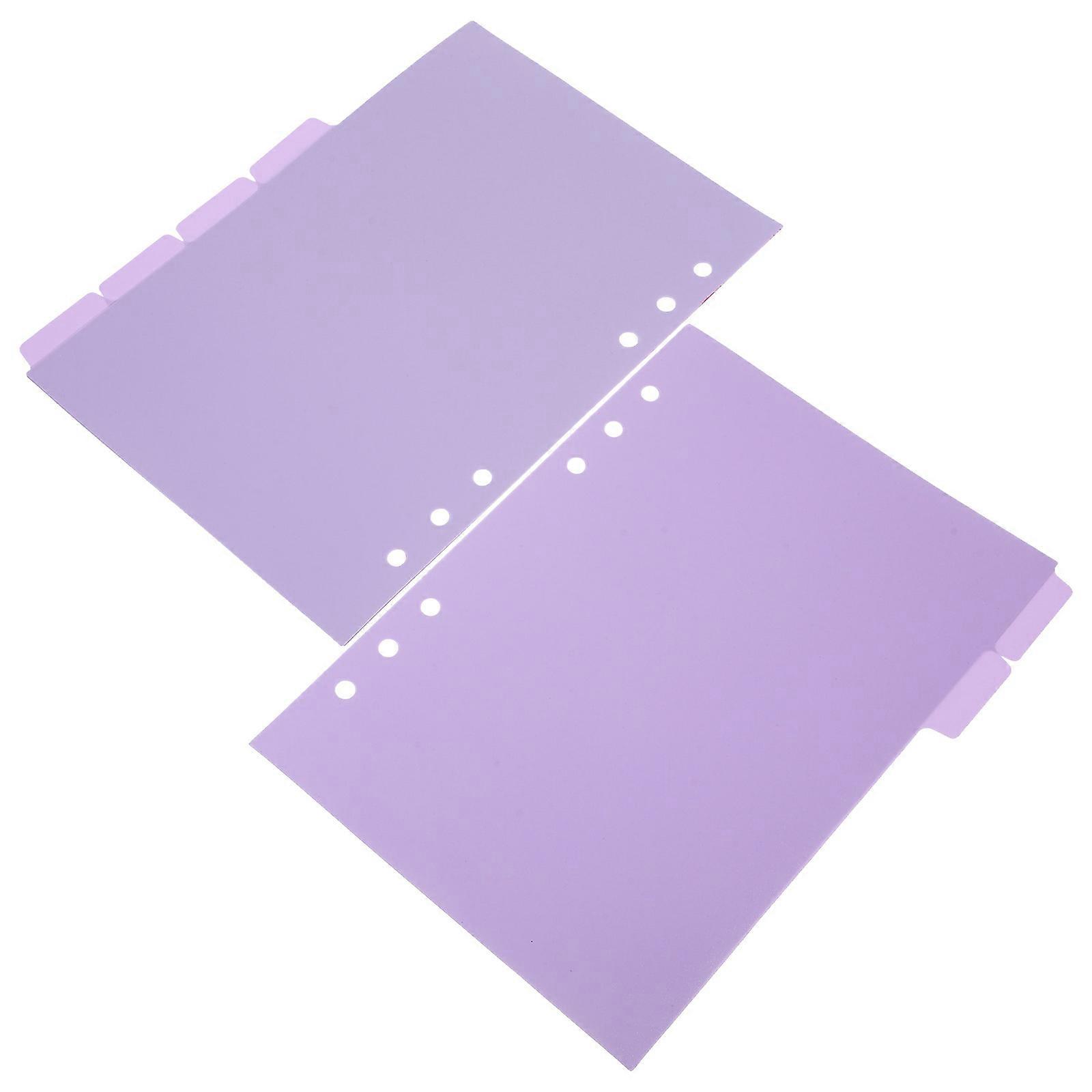 Index Dividers 12Pcs Violet PP Binder Sheet Dividers with Tabs